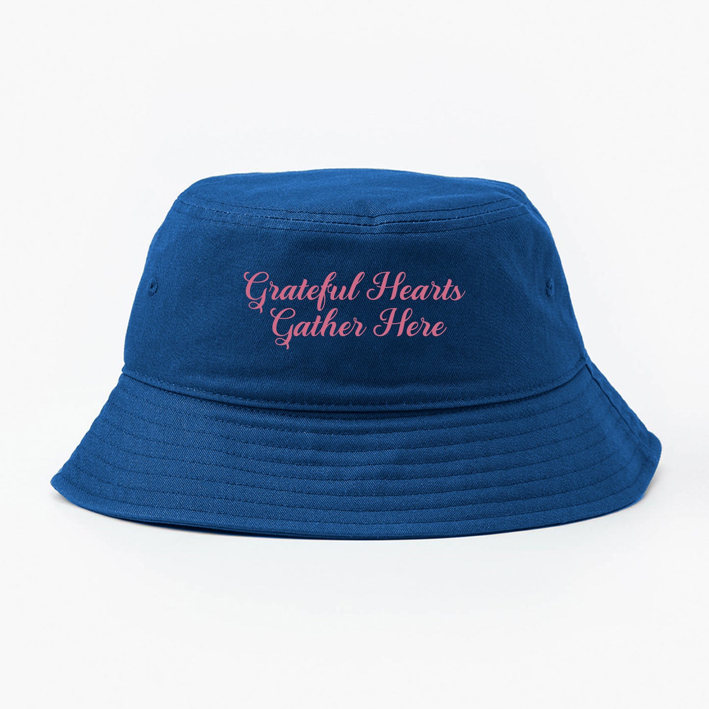 Grateful Hearts Gather Here Pink Violet Bucket Hat