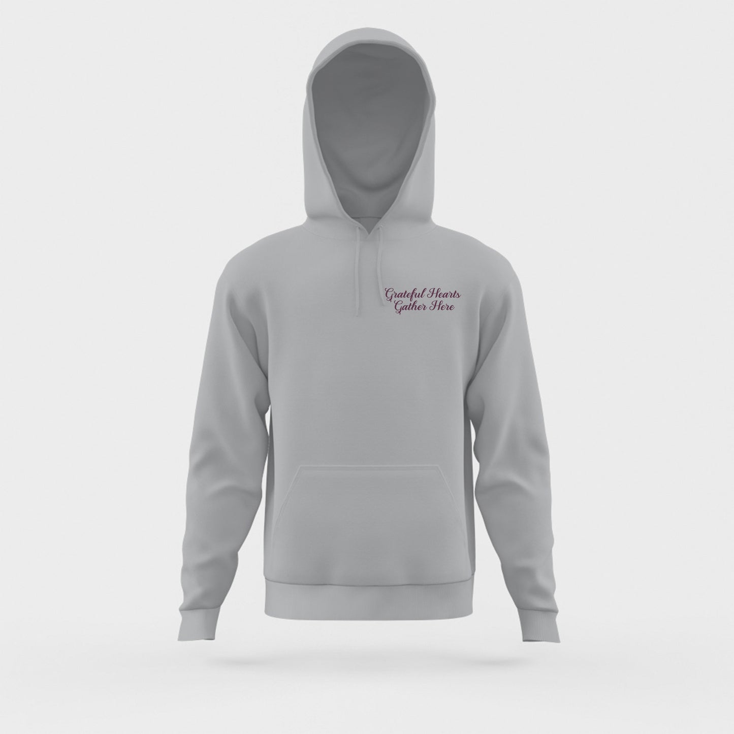 Grateful Hearts Gather Here Wine Hoodie