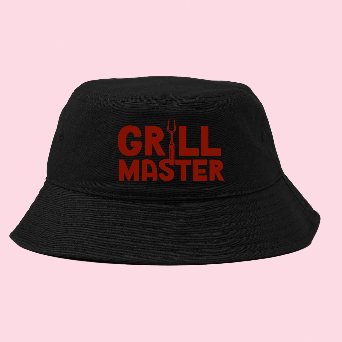 "Grill Master" Dark Red Bucket Hat