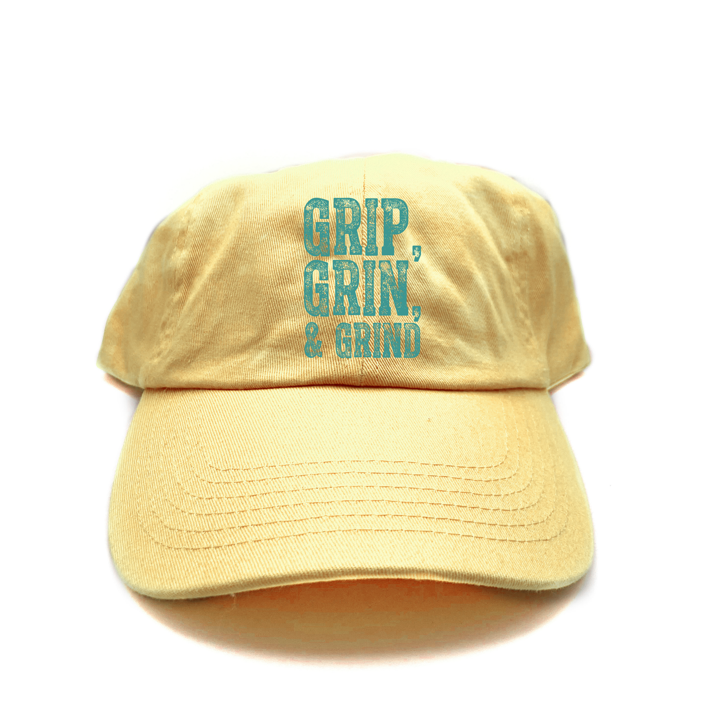 "Grip, Grin, & Grind" Green Dad Hat