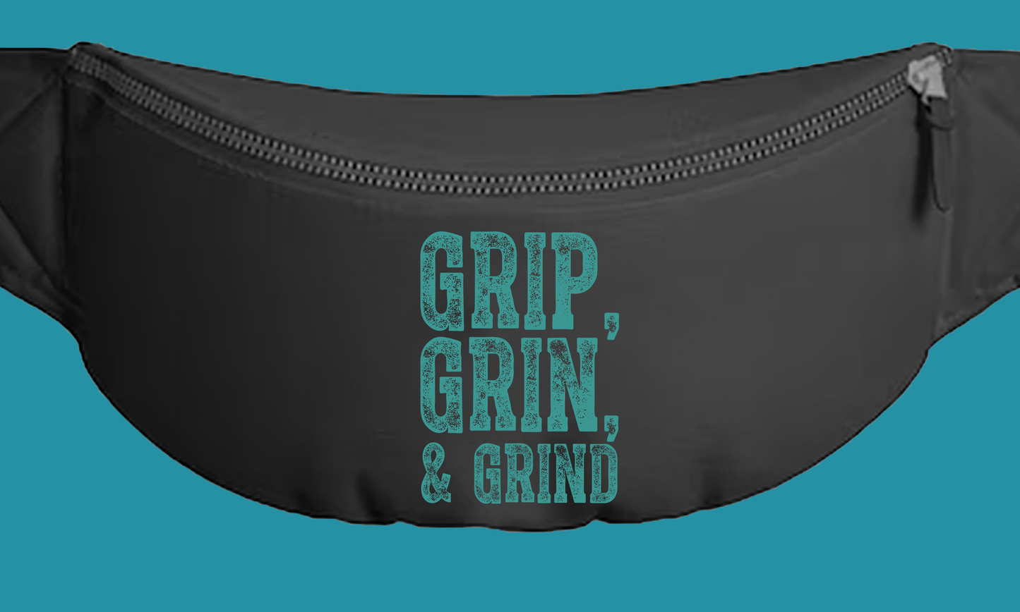 "Grip, Grin, & Grind" Green Fanny Pack
