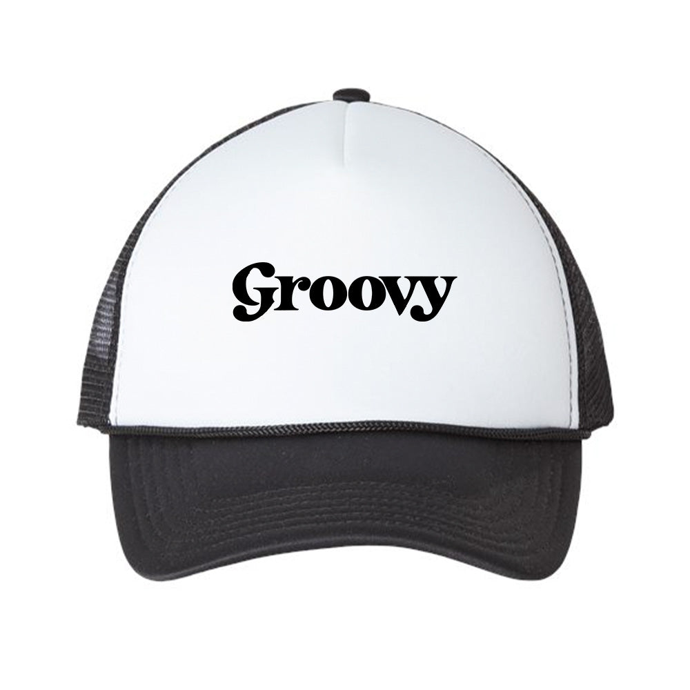 Groovy Black Foam Trucker Hat