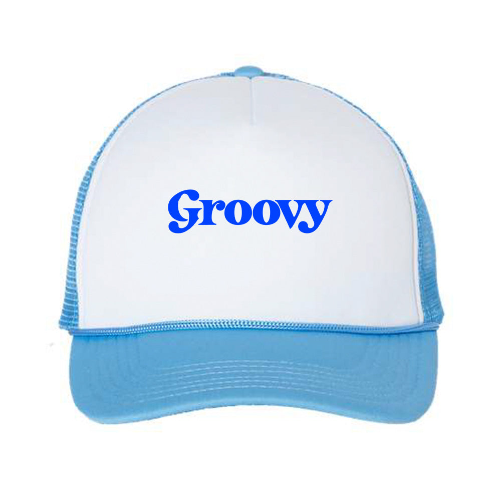 Groovy Blue Foam Trucker Hat