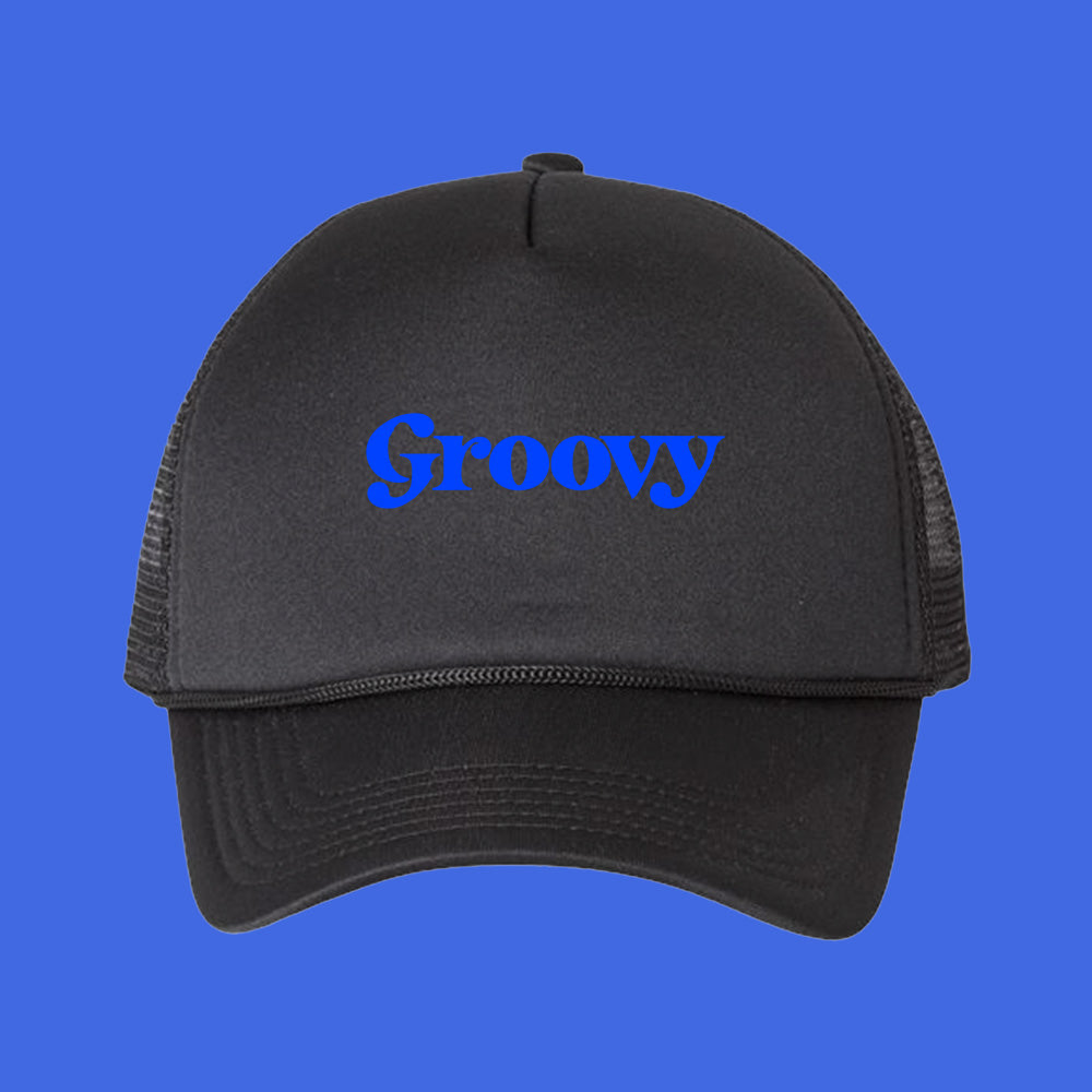 Groovy Blue Foam Trucker Hat