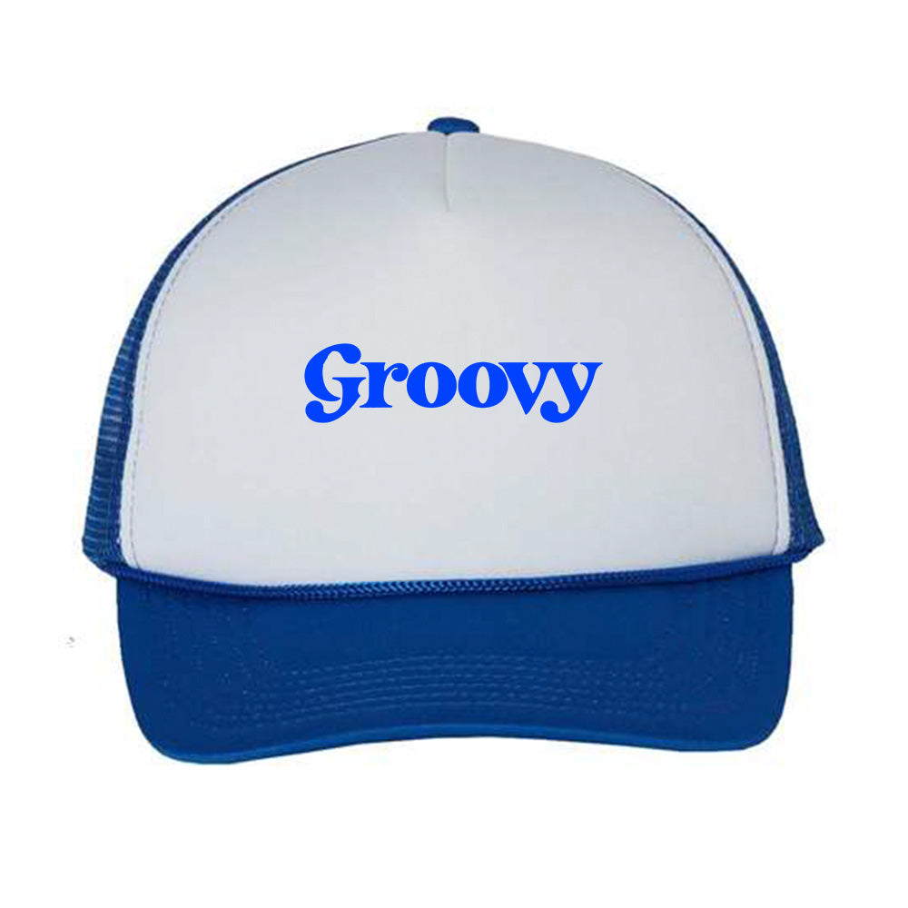 Groovy Blue Foam Trucker Hat
