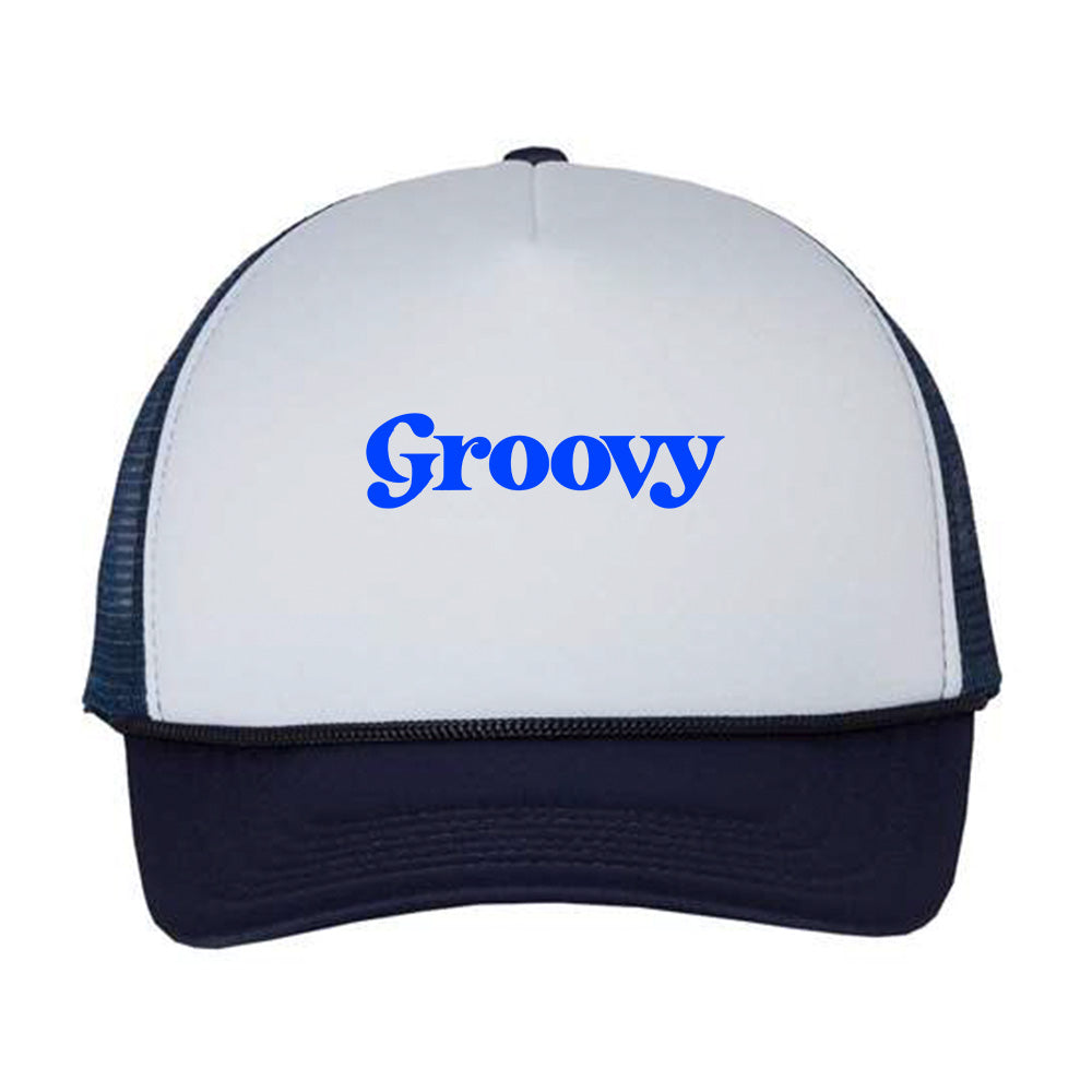 Groovy Blue Foam Trucker Hat