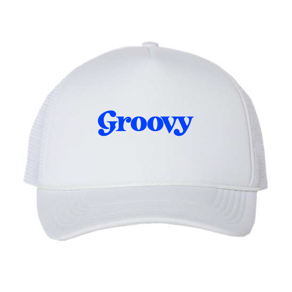 Groovy Blue Foam Trucker Hat