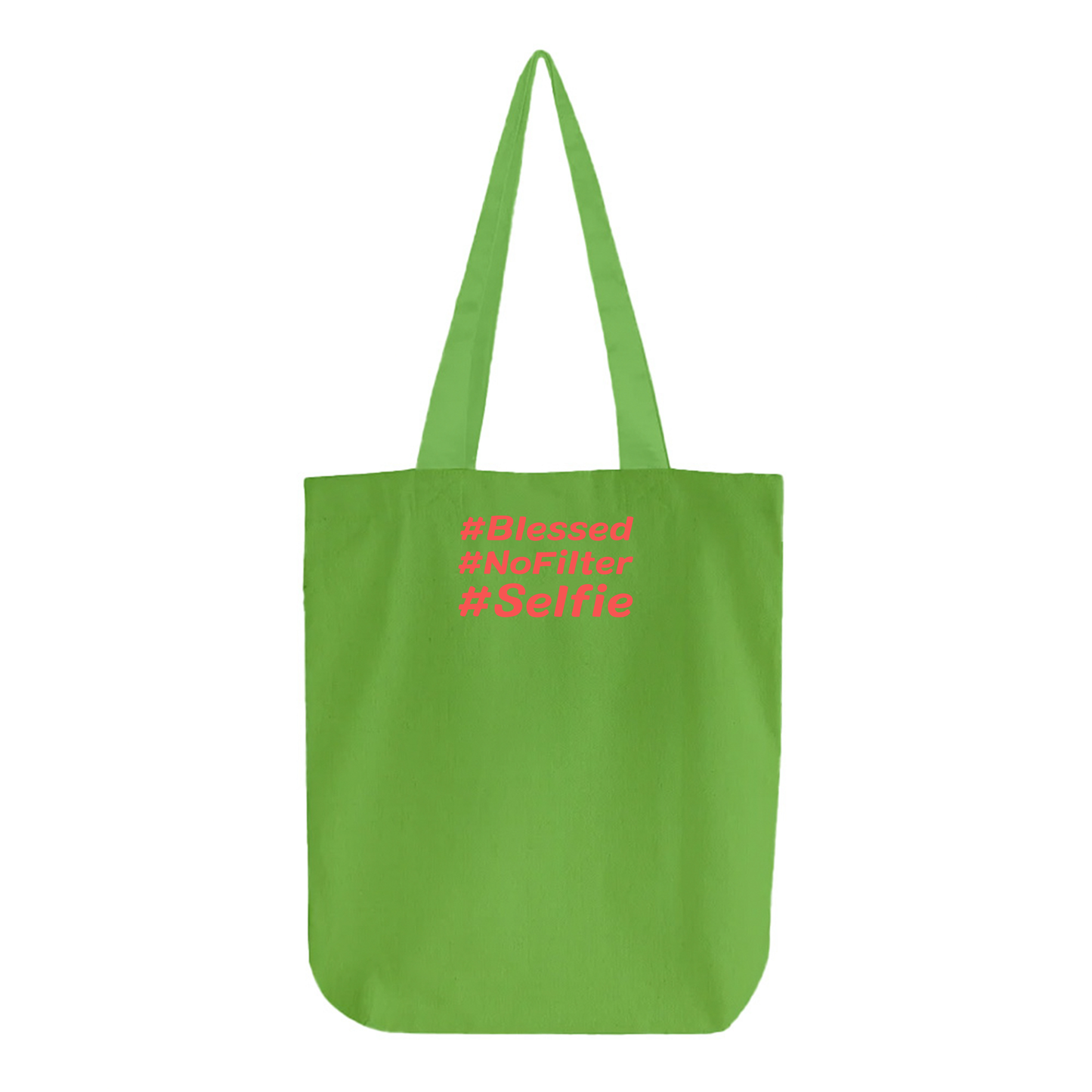 #Blessed #NoFilter #Selfie Pink Tote Bag