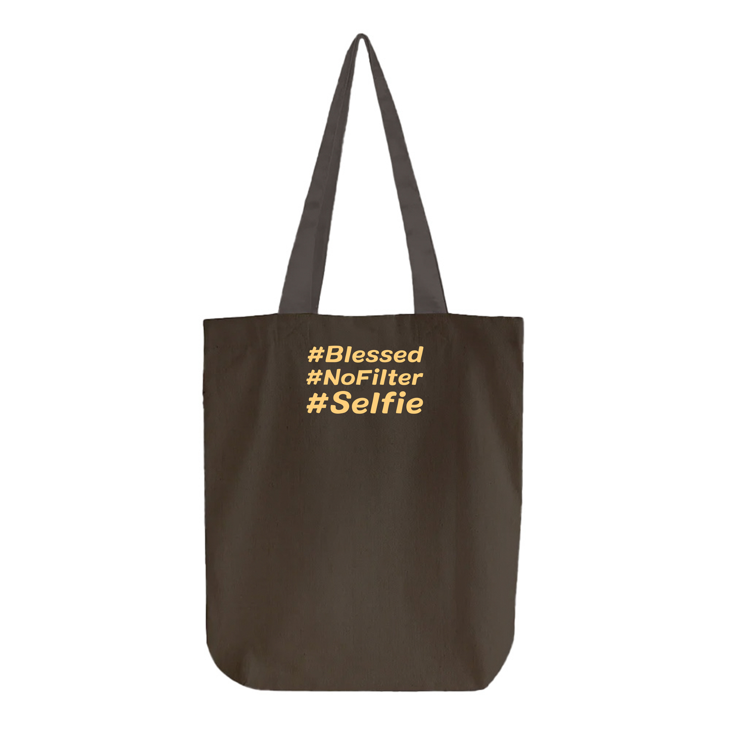 #Blessed #NoFilter #Selfie Yellow Tote Bag