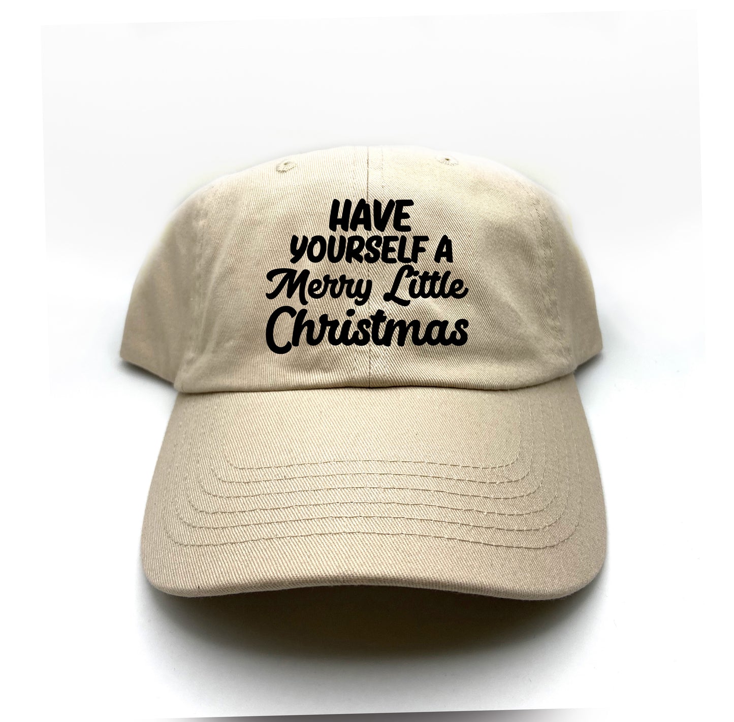 "Have Yourself a Merry Little Christmas" Black Dad Hat