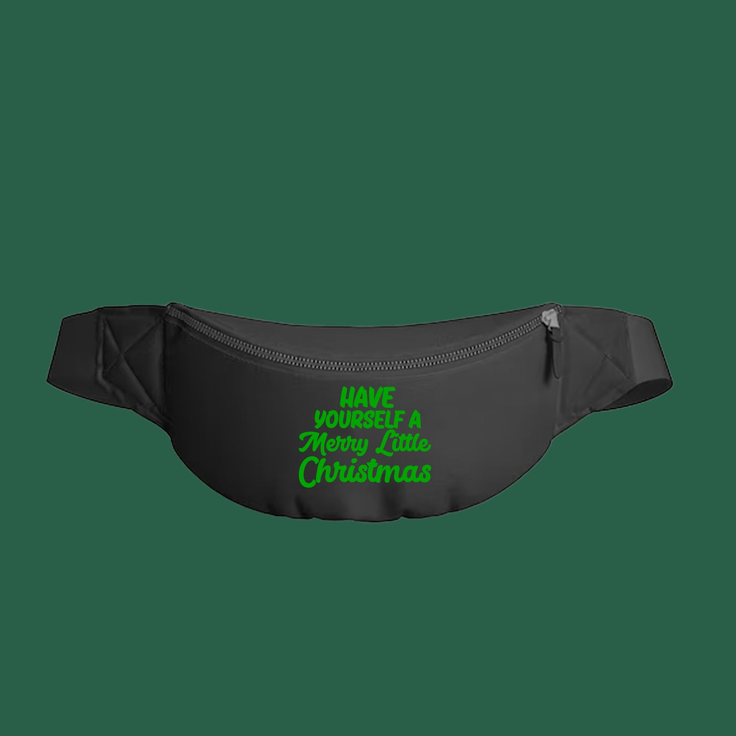 "Have Yourself a Merry Little Christmas" Green Fanny Pack