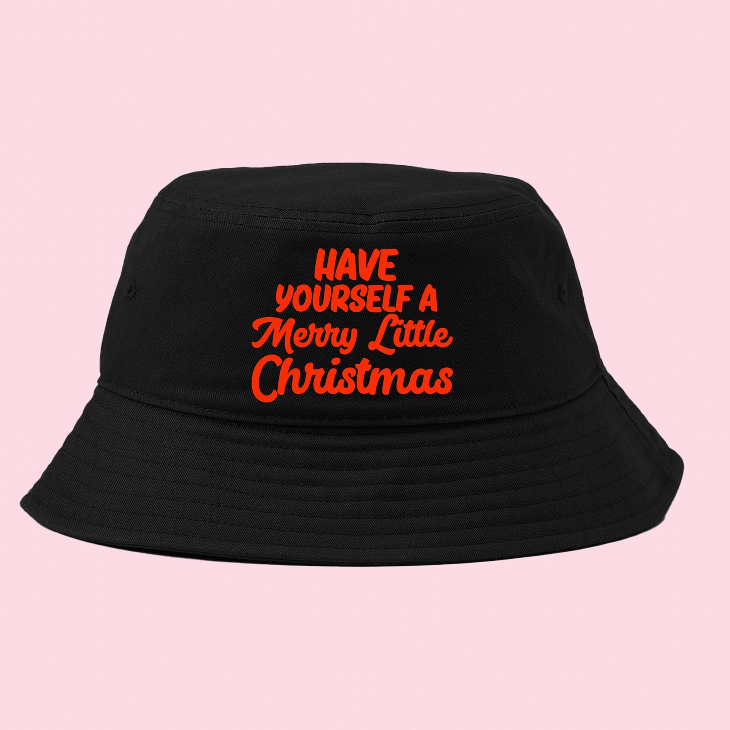 "Have Yourself a Merry Little Christmas" Red Bucket Hat