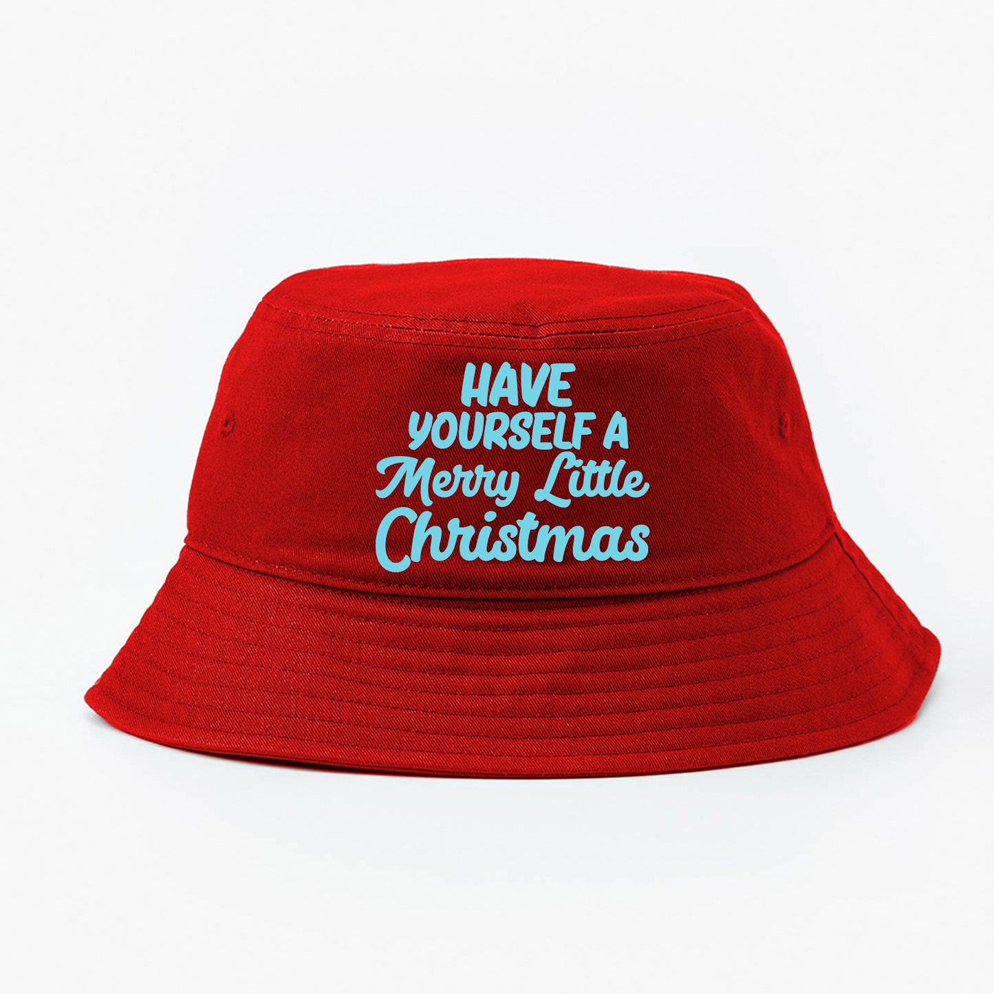 "Have Yourself a Merry Little Christmas" Sky Blue Bucket Hat