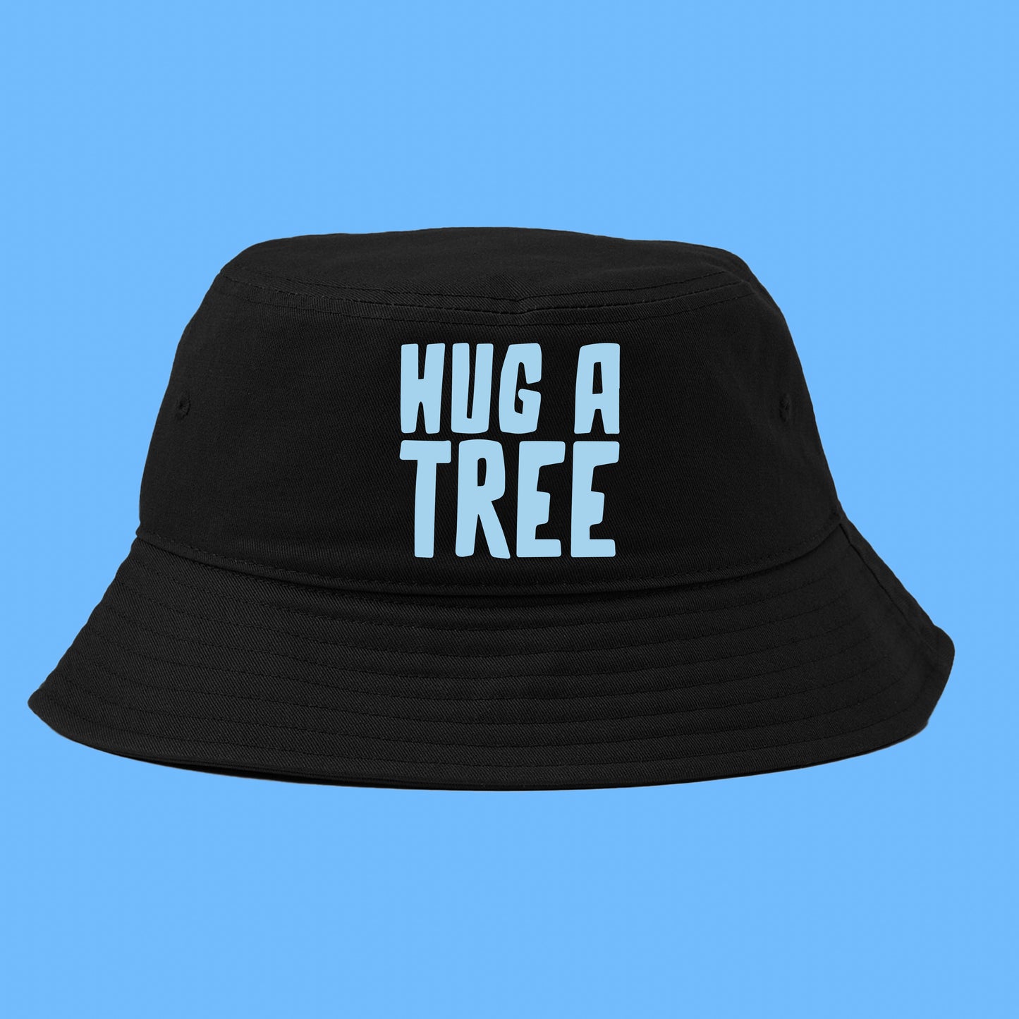 Hug a Tree Sky Blue Bucket Hat