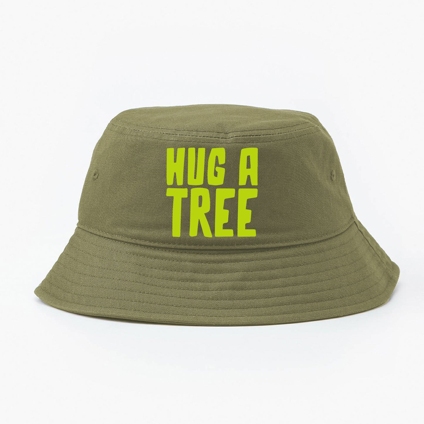 Hug a Tree Yellow Green Bucket Hat
