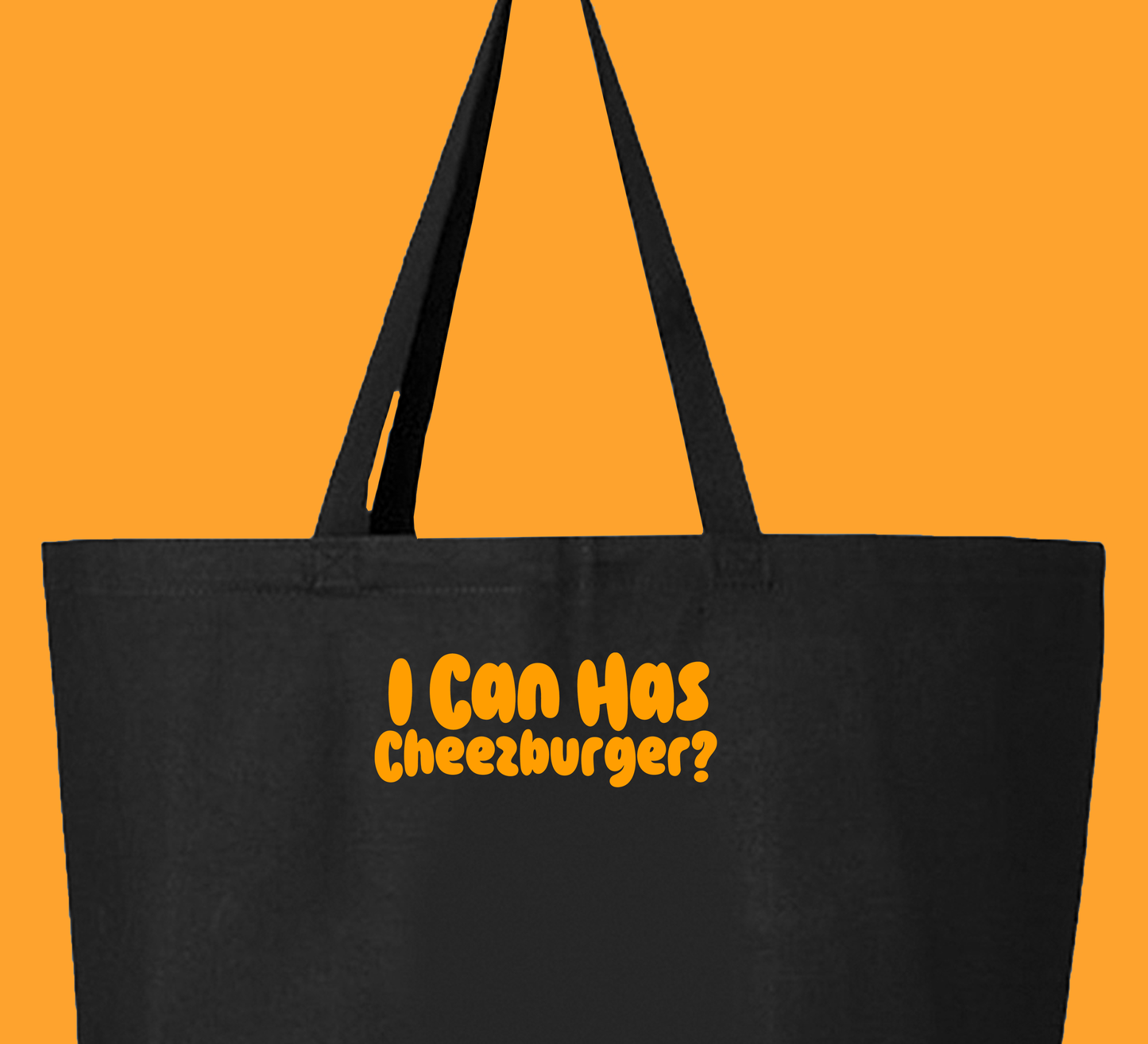 I Can Has Cheezburger? Orange Tote Bag