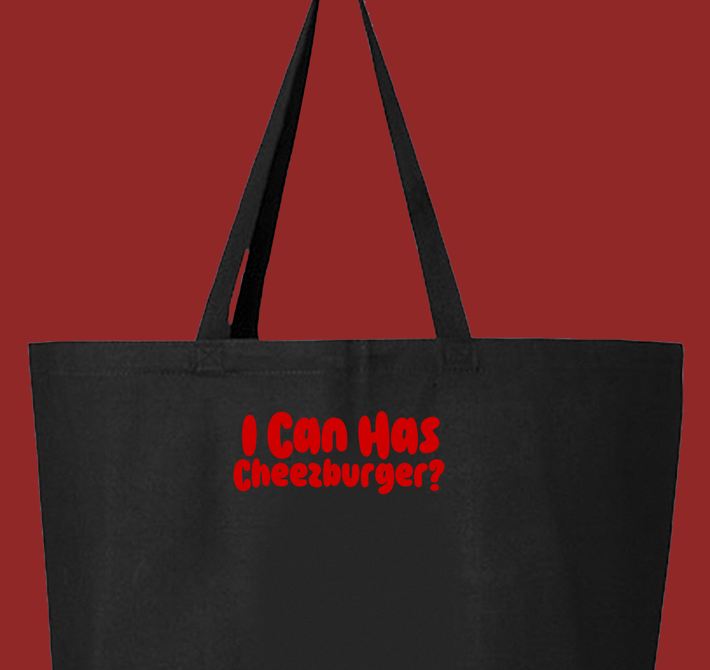 I Can Has Cheezburger? Red Tote Bag