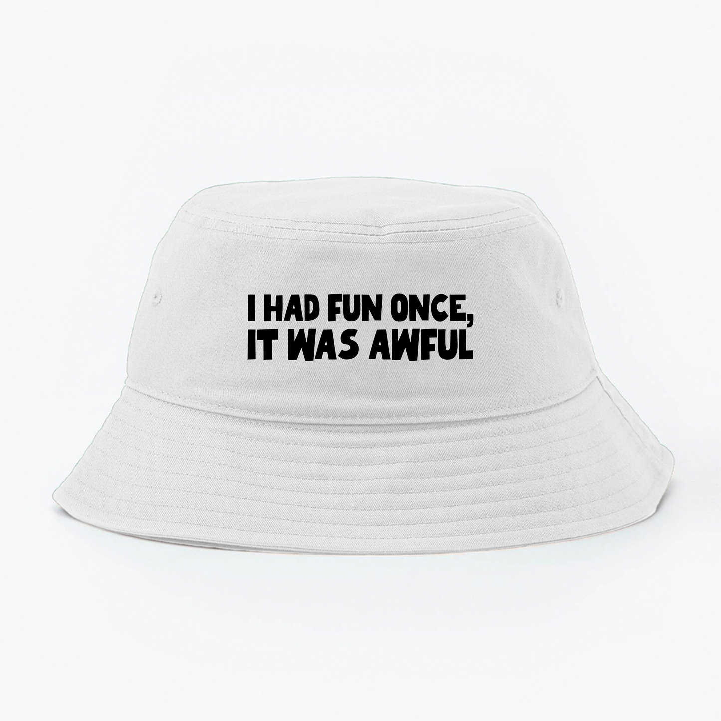 I Had Fun Once, It Was Awful Black Bucket Hat