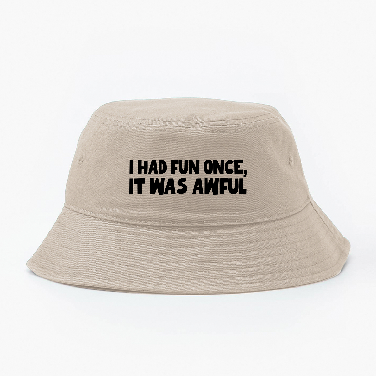 I Had Fun Once, It Was Awful Black Bucket Hat