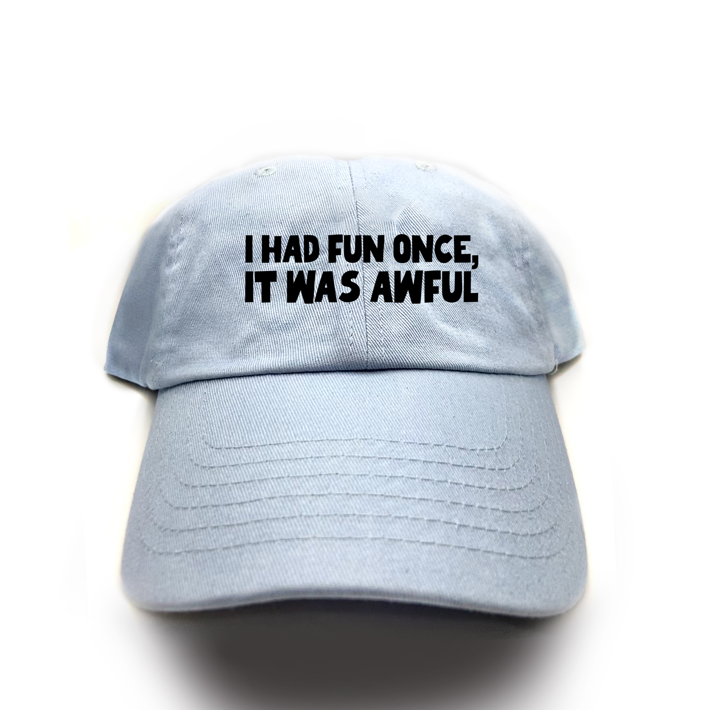 I Had Fun Once, It Was Awful Black Dad Hat