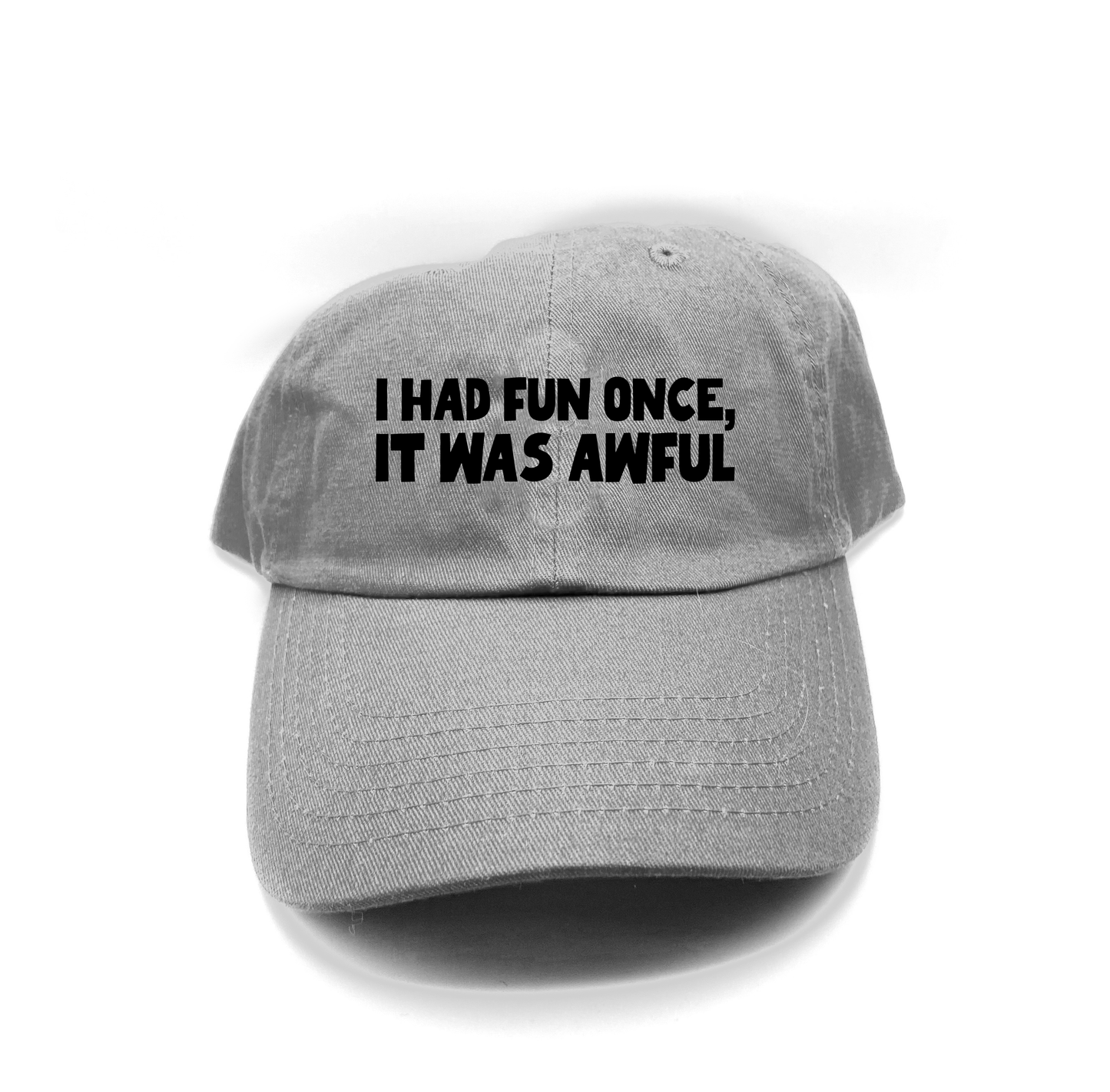I Had Fun Once, It Was Awful Black Dad Hat