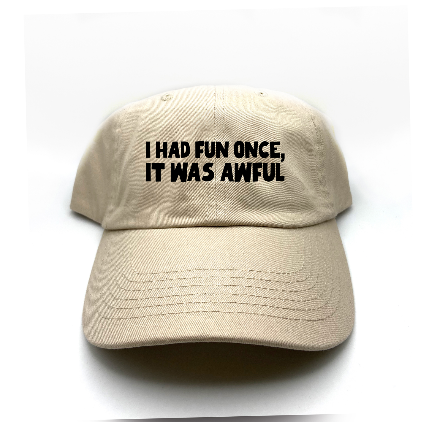 I Had Fun Once, It Was Awful Black Dad Hat