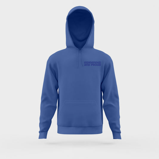 Indigenous and Proud Blue Hoodie