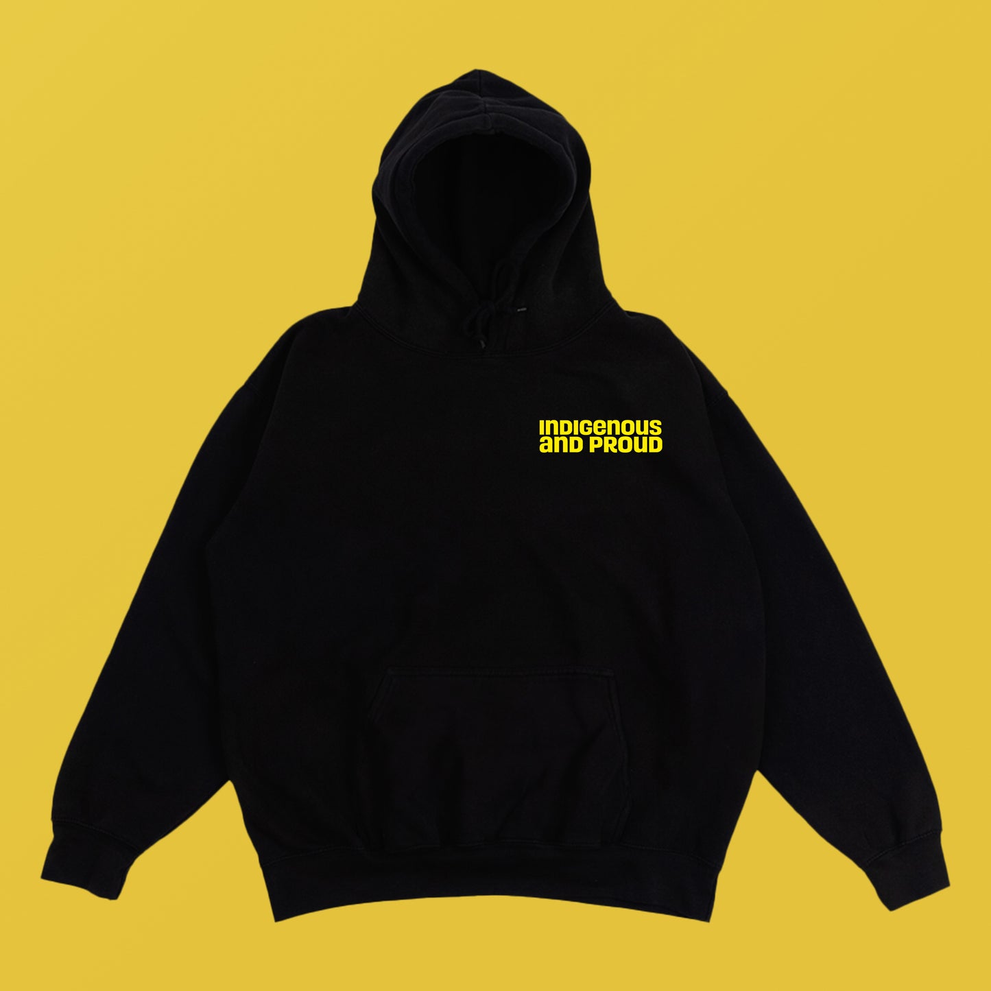 Indigenous and Proud Yellow Hoodie