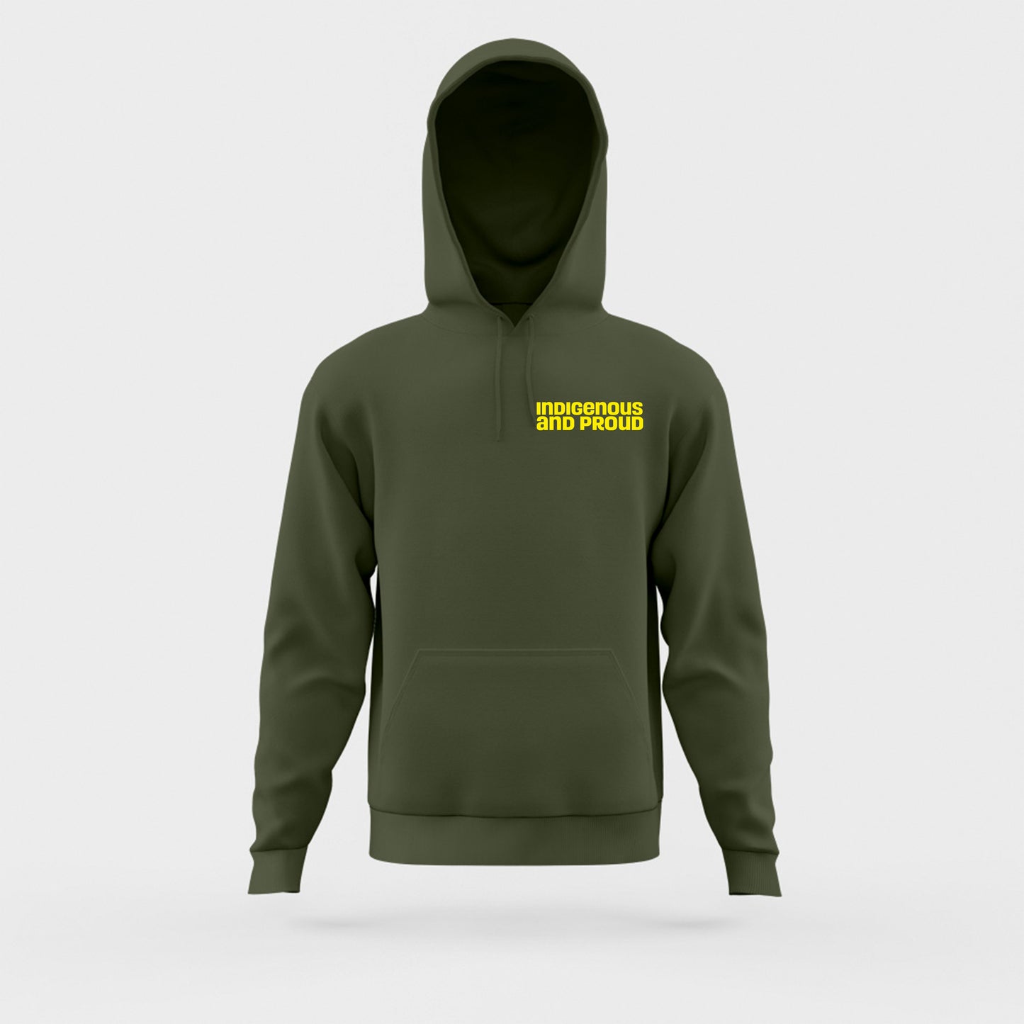 Indigenous and Proud Yellow Hoodie