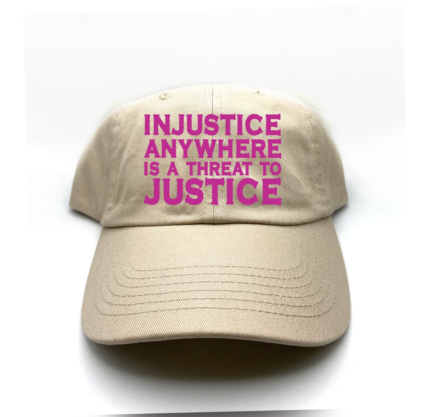 Injustice Anywhere Is a Threat to Justice Everywhere Violet Dad Hat