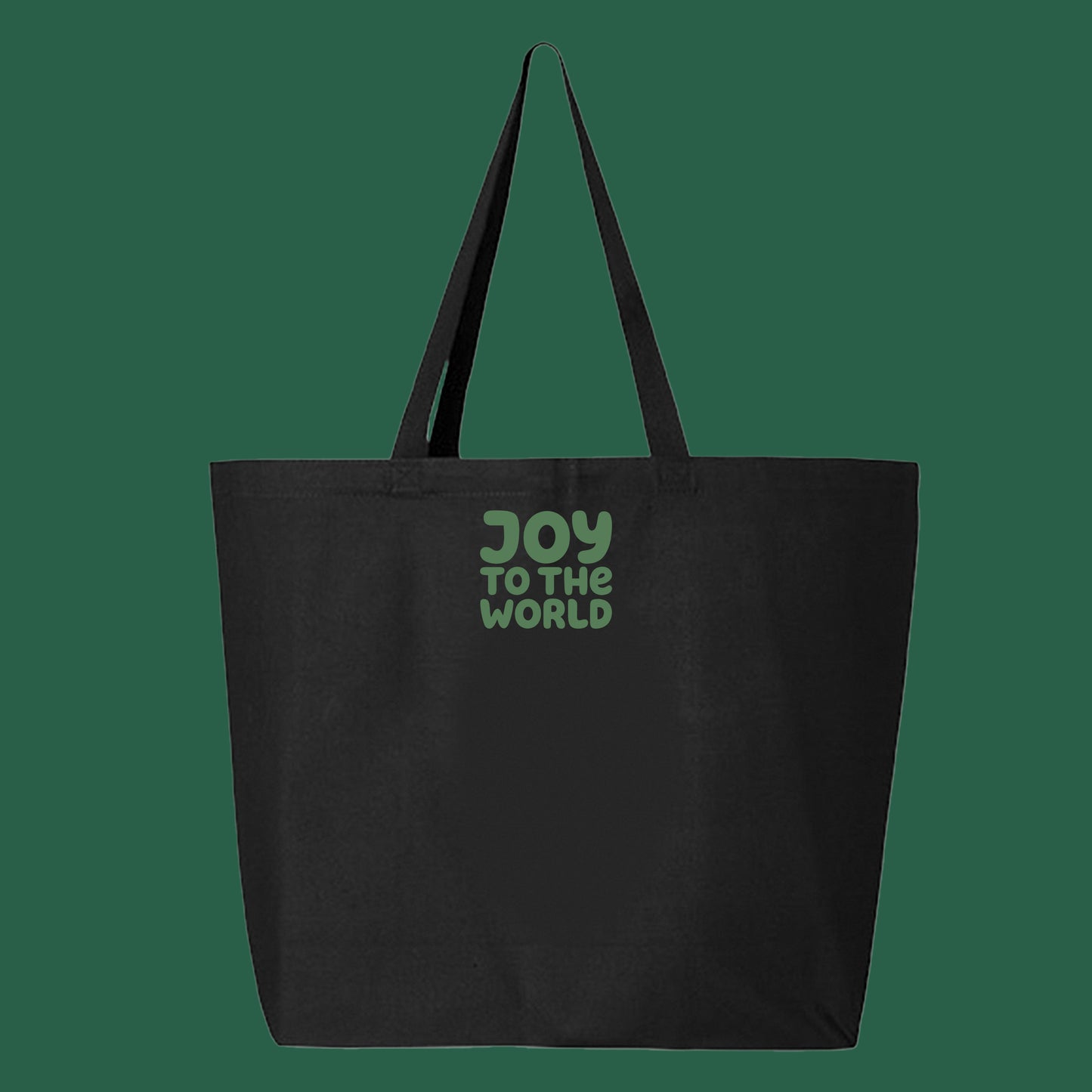 "Joy to the World" Green Tote Bag