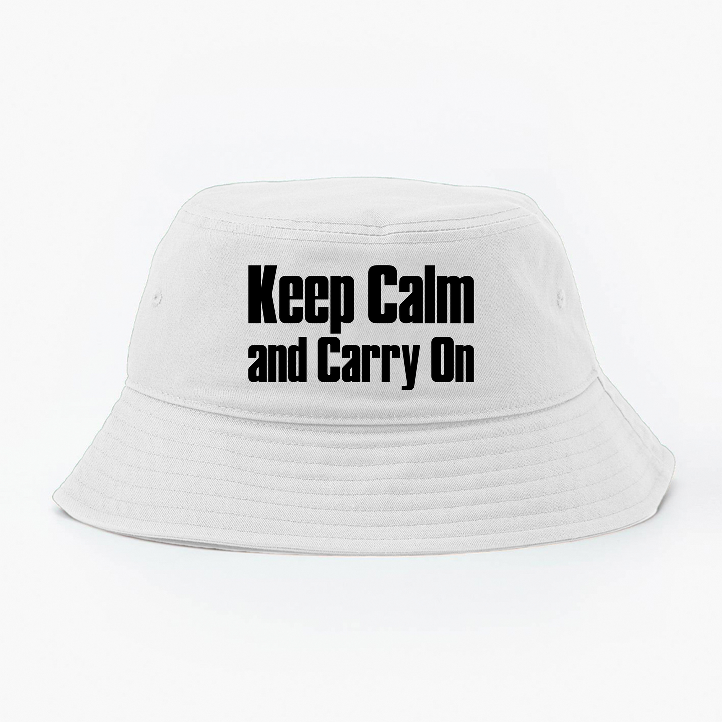 Keep Calm and Carry On Black Bucket Hat