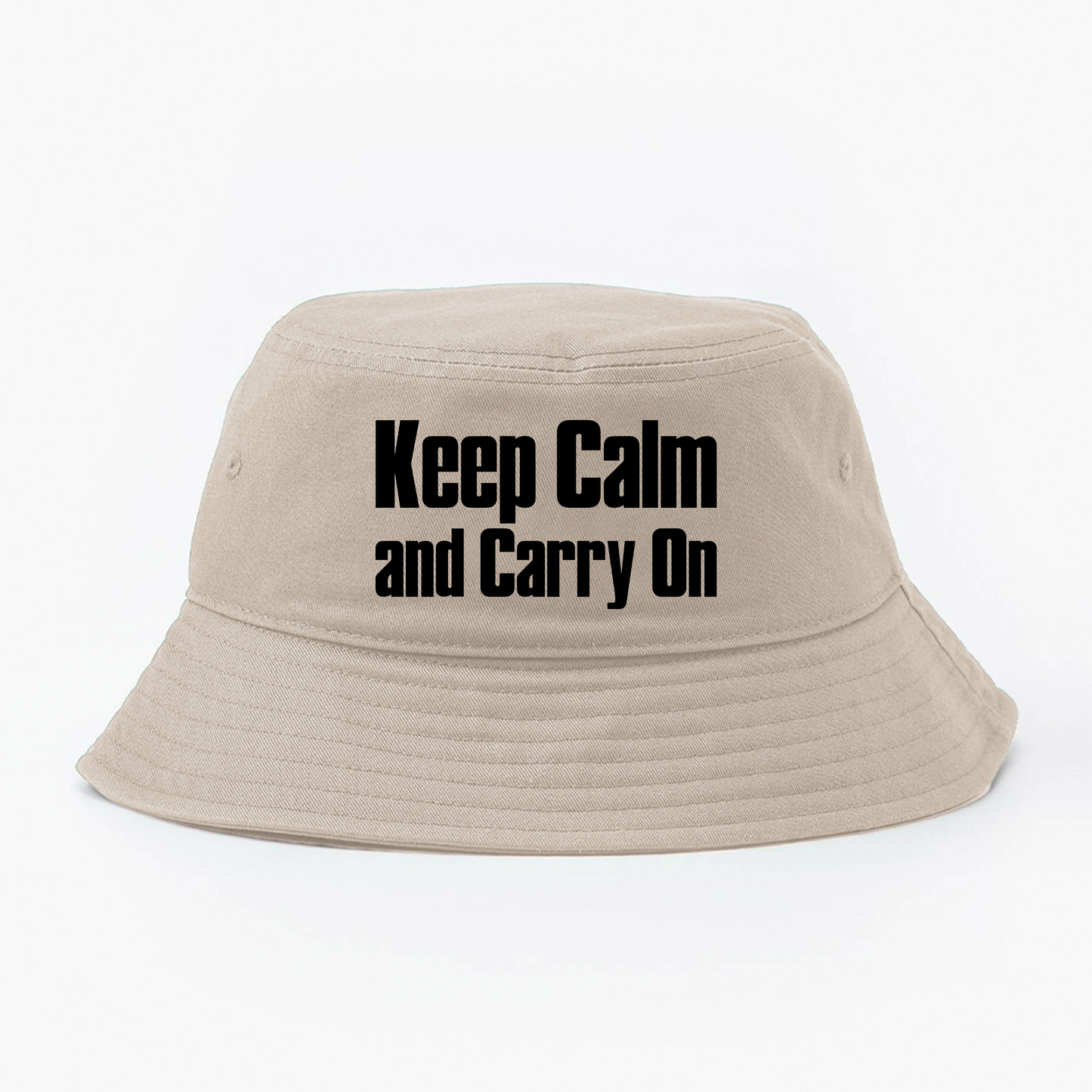 Keep Calm and Carry On Black Bucket Hat