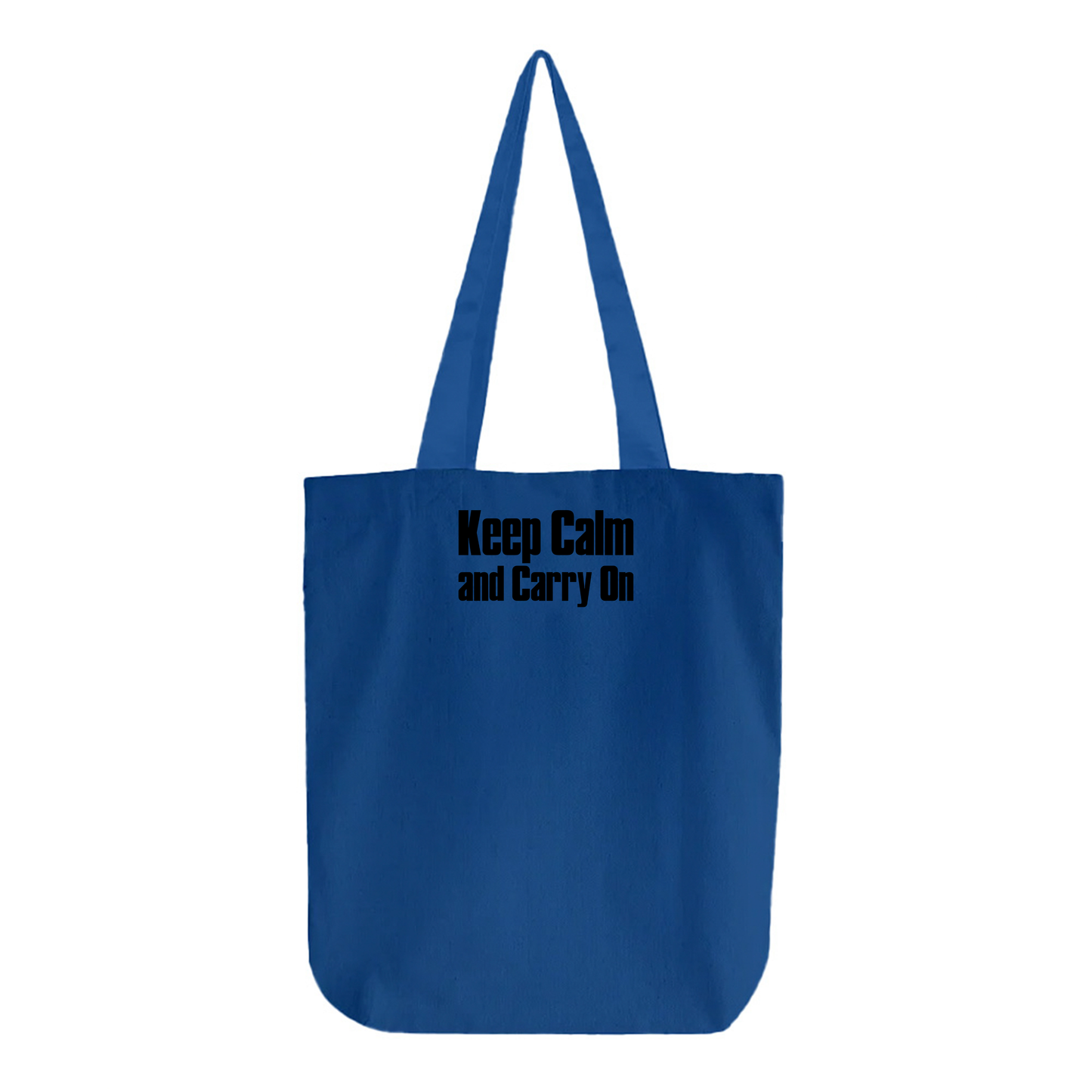 Keep Calm and Carry On Black Tote Bag