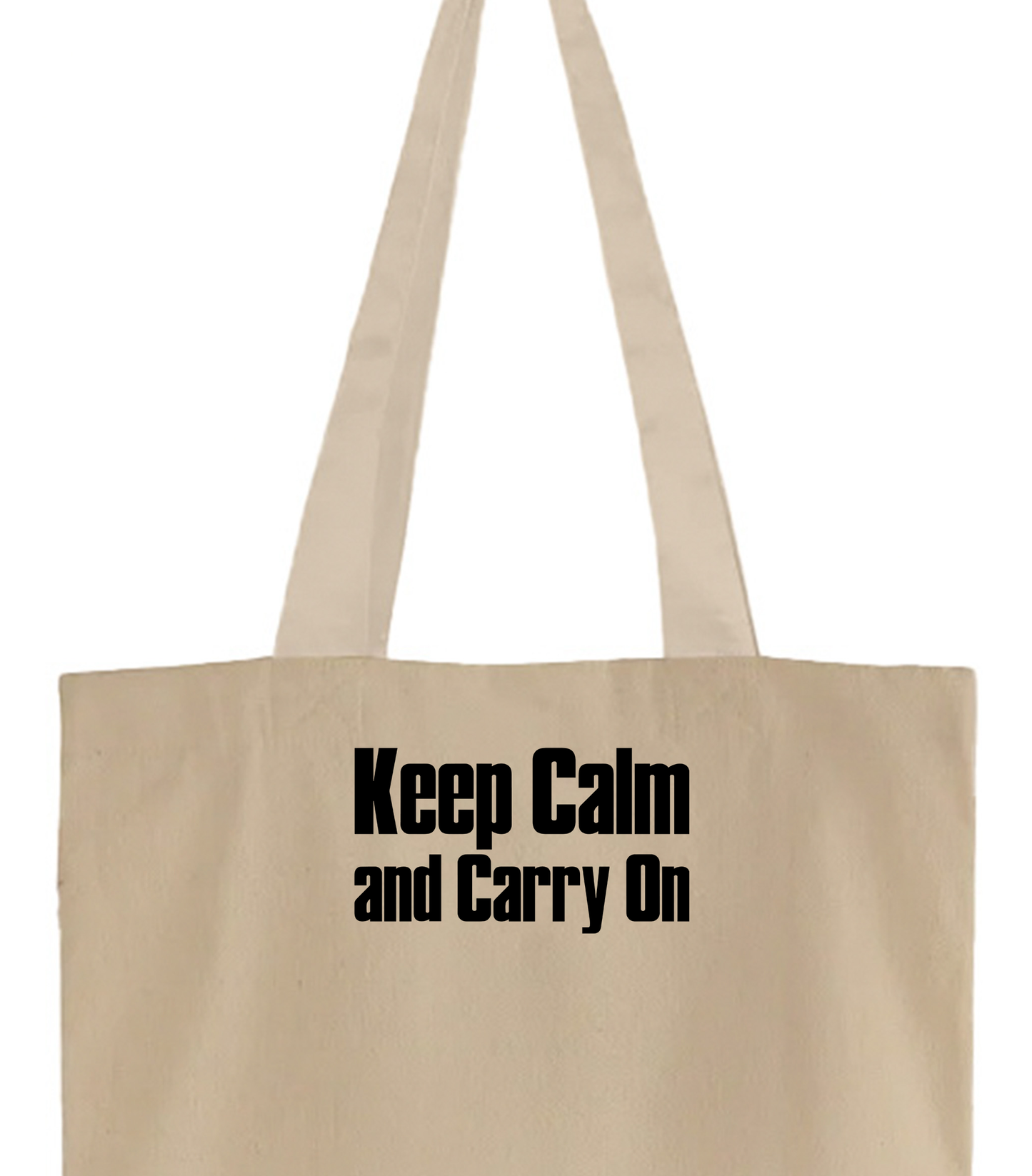 Keep Calm and Carry On Black Tote Bag