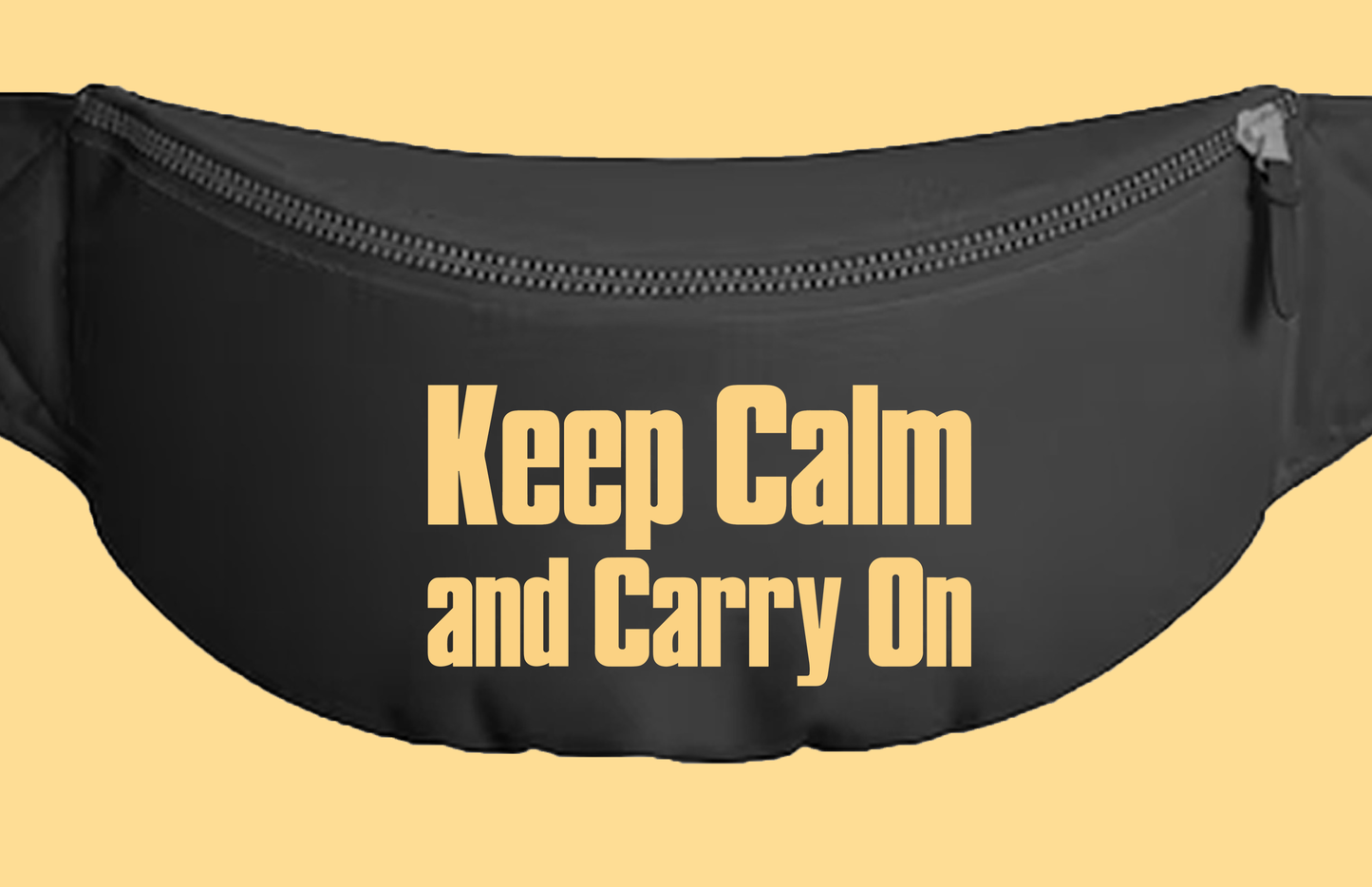 Keep Calm and Carry On Light Yellow Fanny Pack