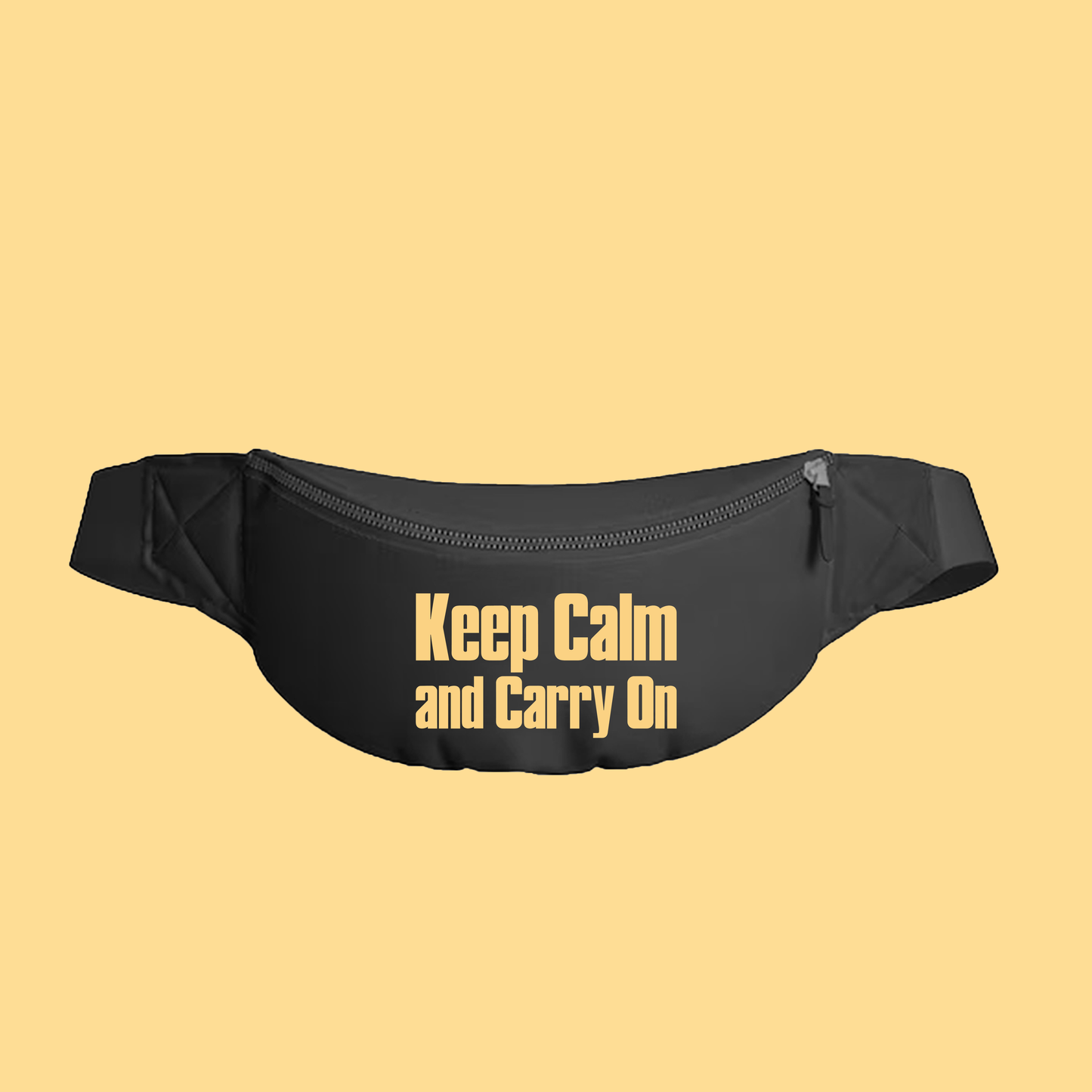 Keep Calm and Carry On Light Yellow Fanny Pack