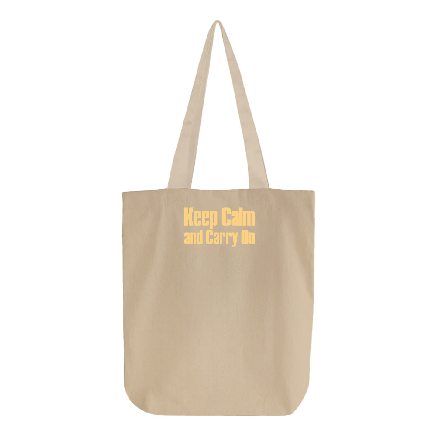 Keep Calm and Carry On Light Yellow Tote Bag