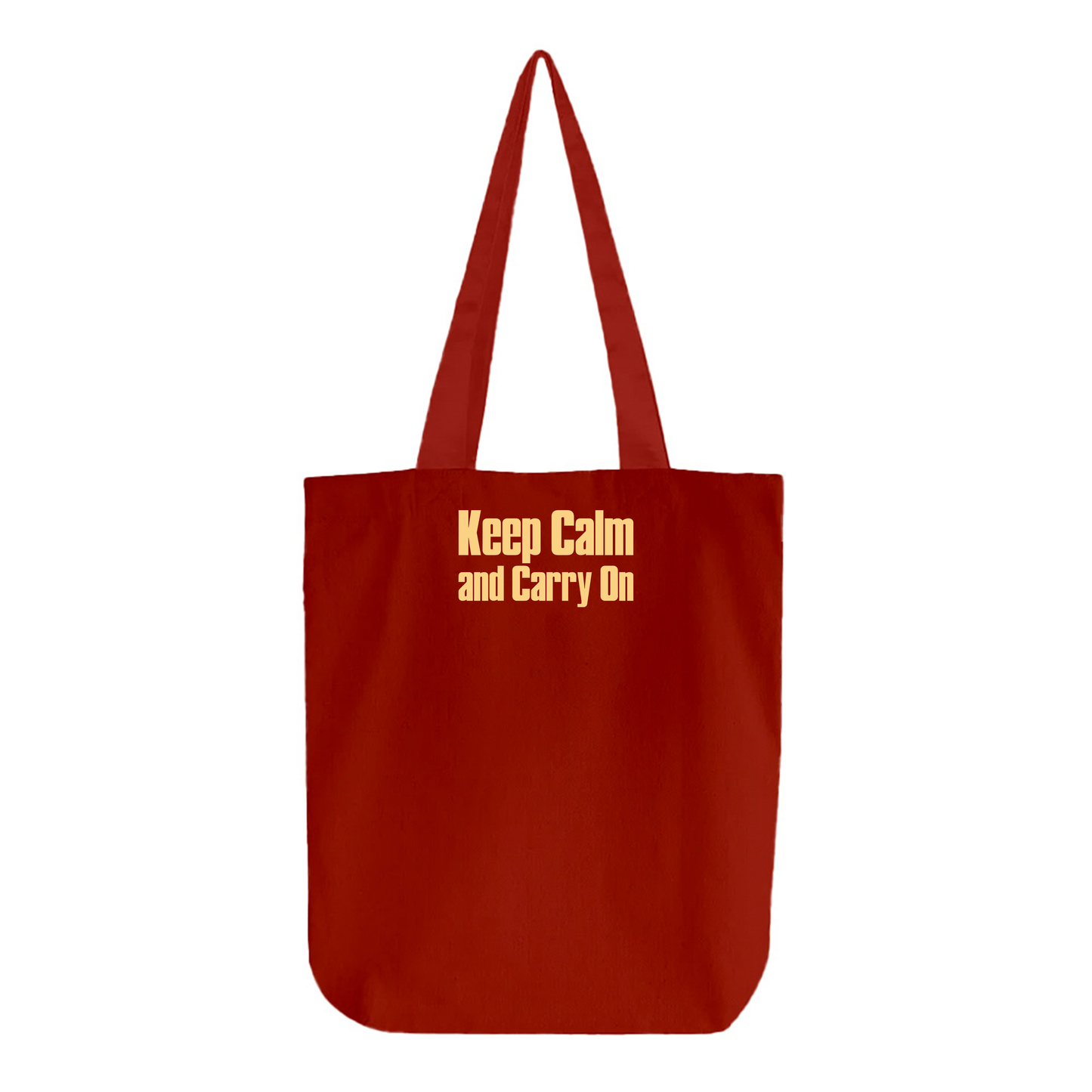 Keep Calm and Carry On Light Yellow Tote Bag