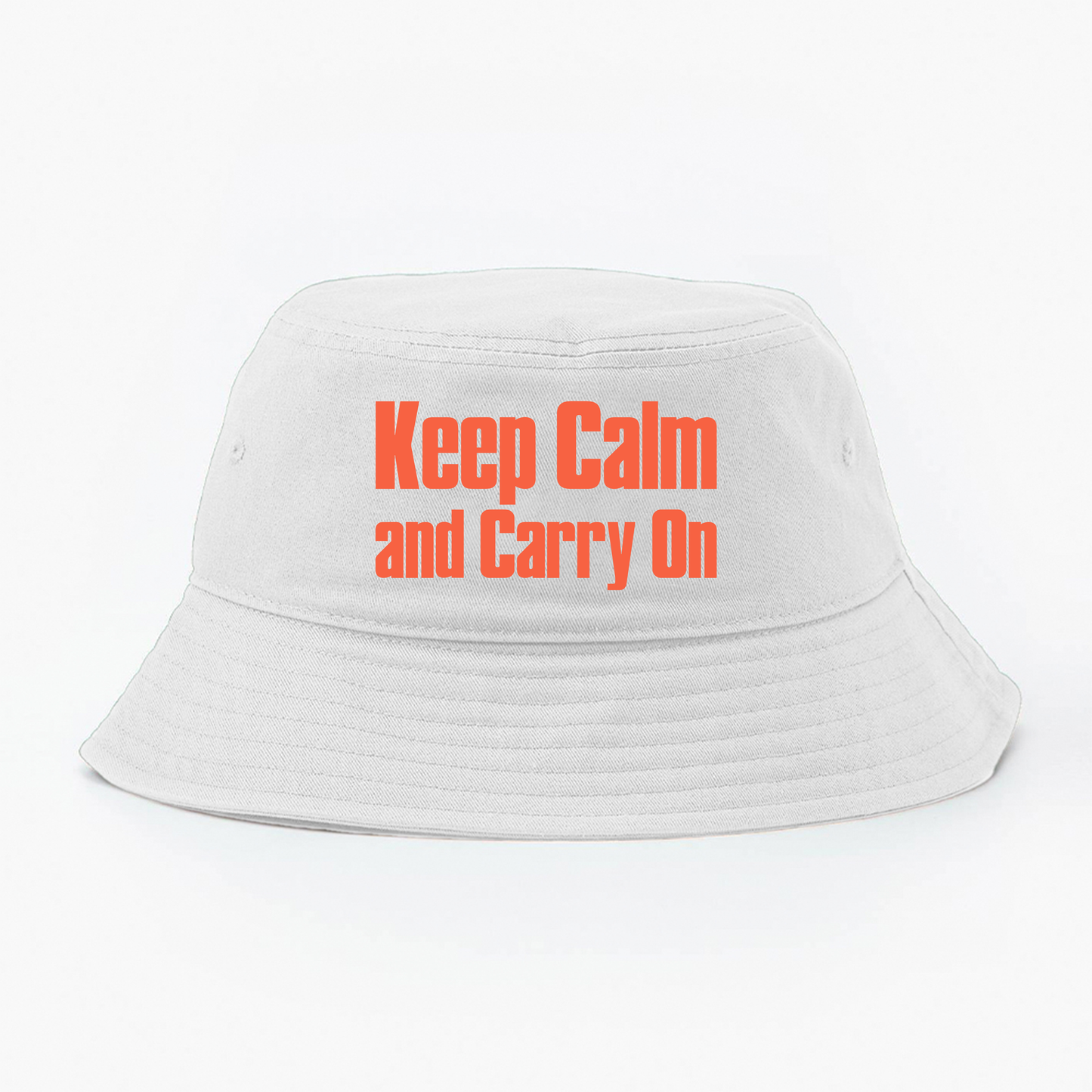 Keep Calm and Carry On Peach Bucket Hat