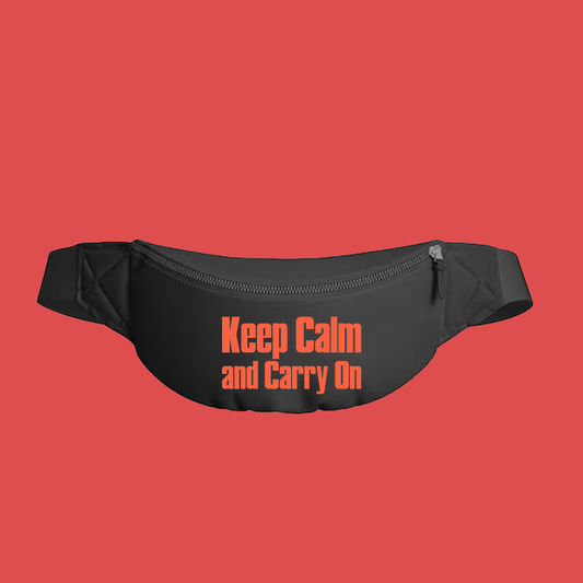Keep Calm and Carry On Peach Fanny Pack