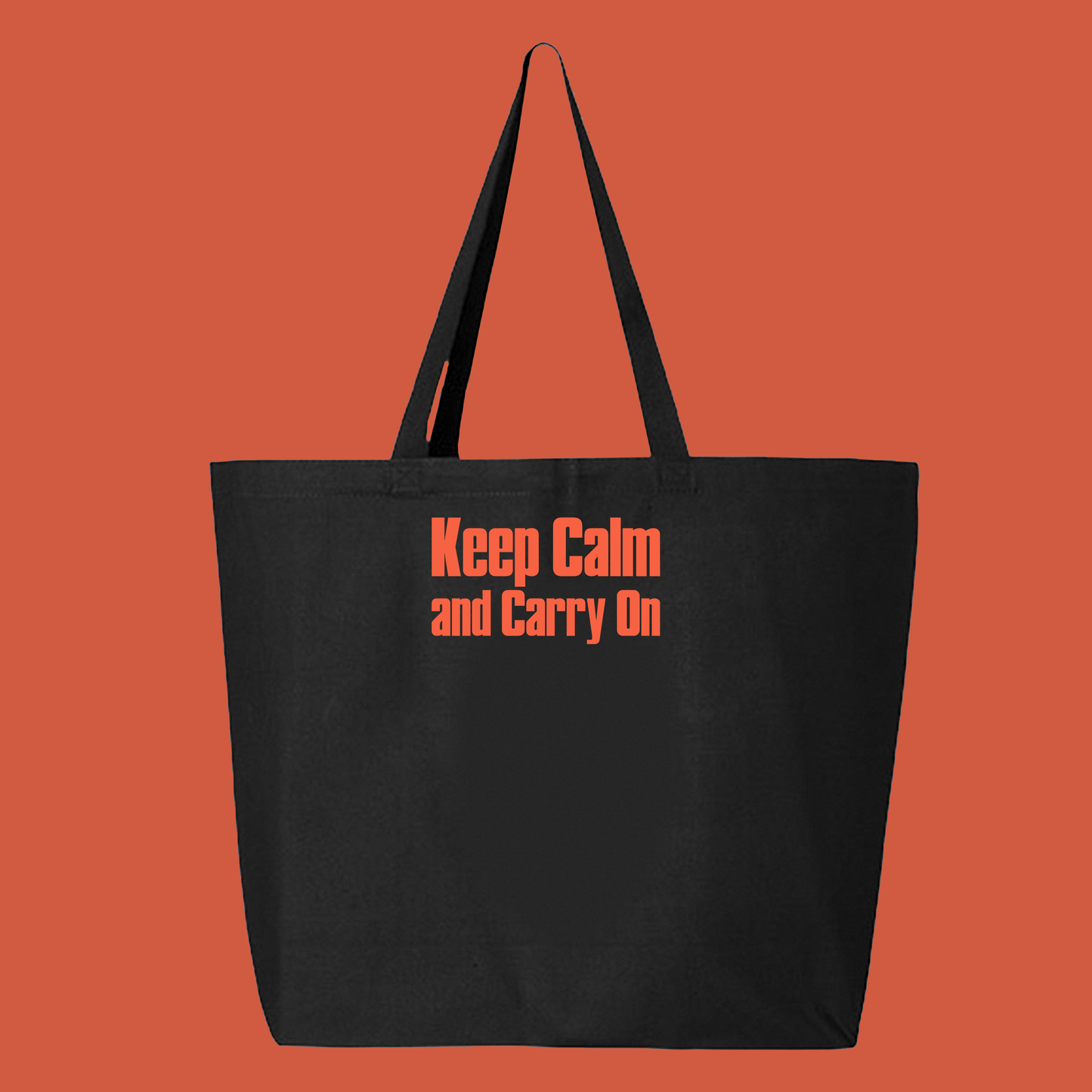 Keep Calm and Carry On Peach Tote Bag