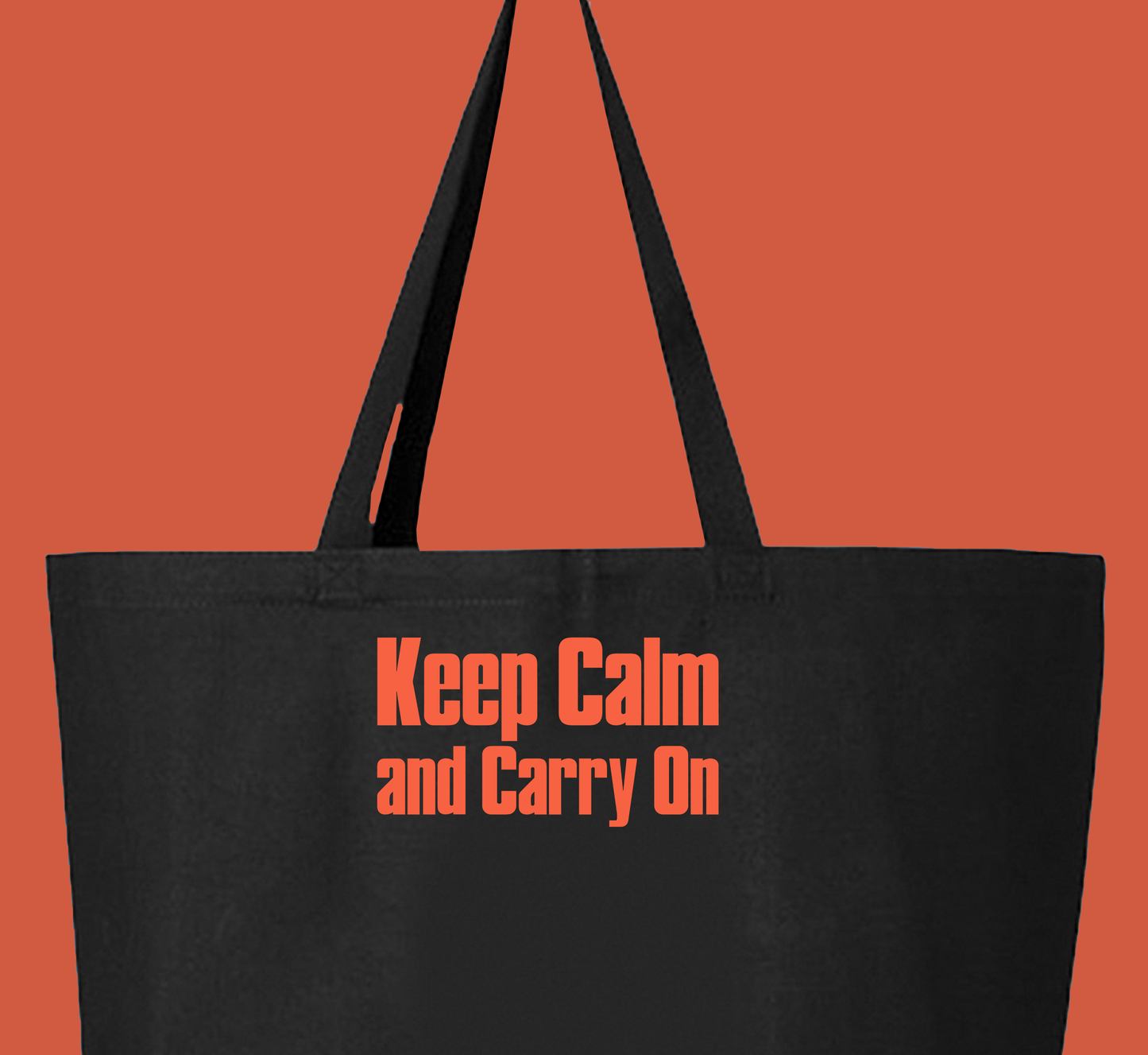 Keep Calm and Carry On Peach Tote Bag