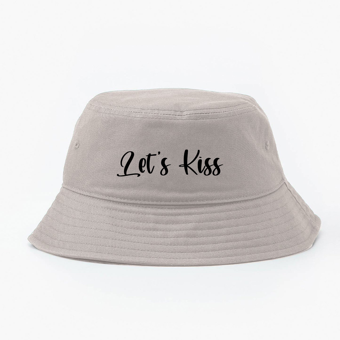 LETS KISS Black Bucket Hat