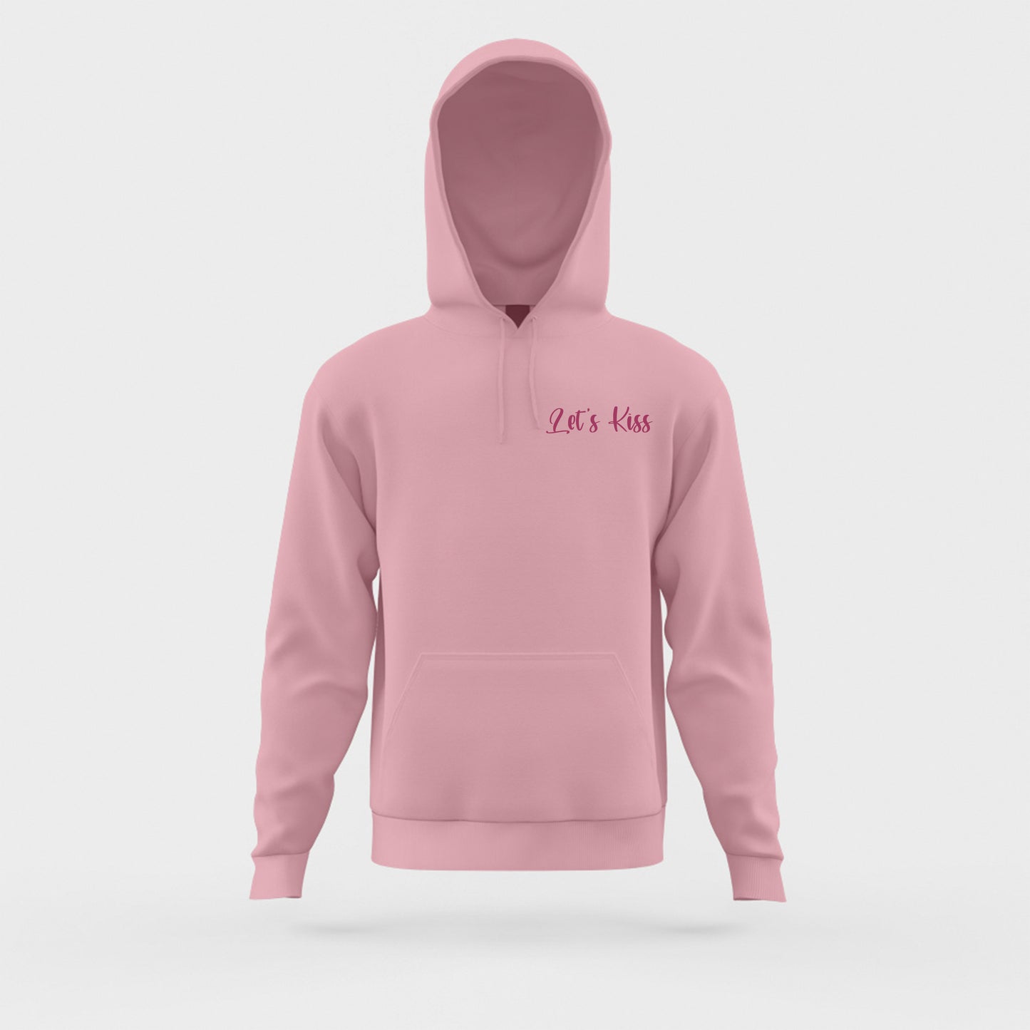 LETS KISS Dark Pink Hoodie