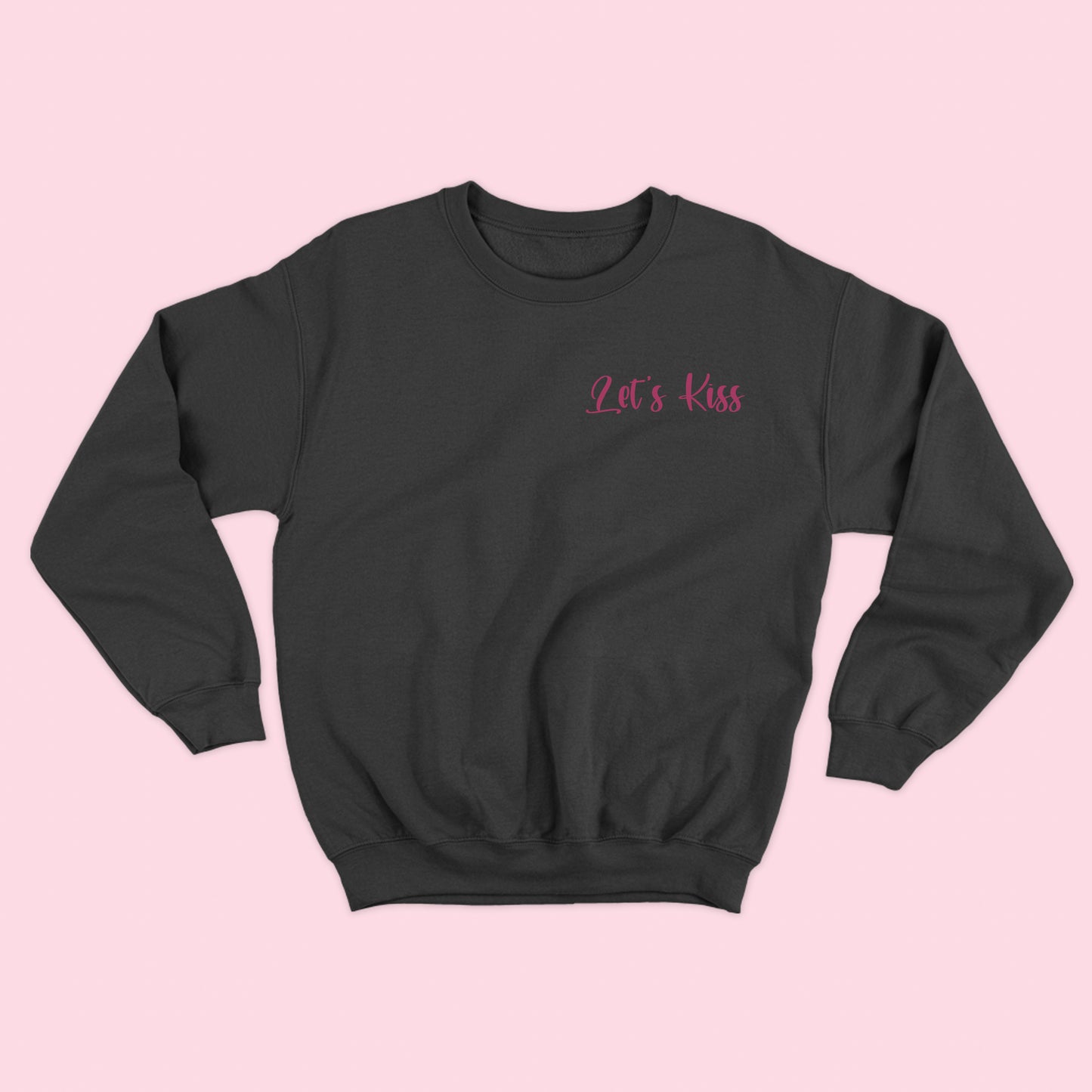 LETS KISS Dark Pink Sweatshirt
