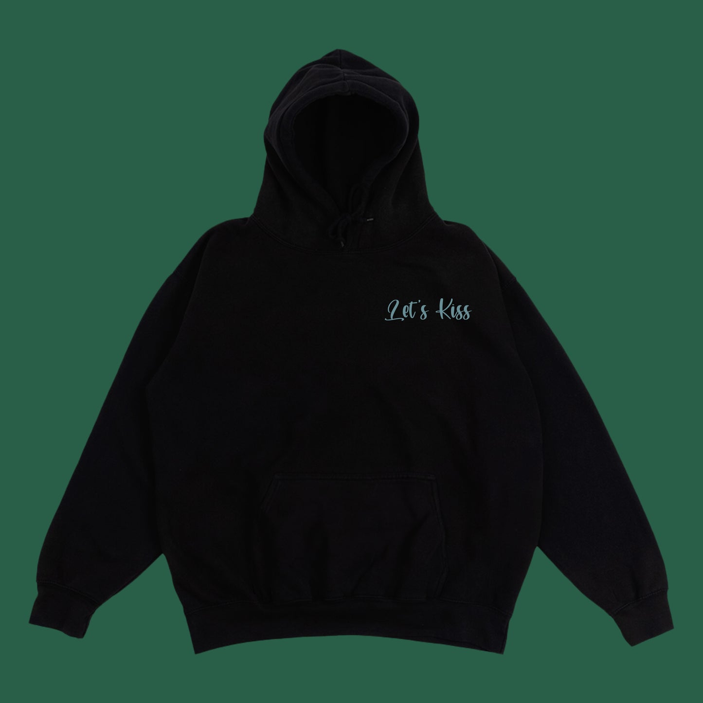 LETS KISS Green Hoodie