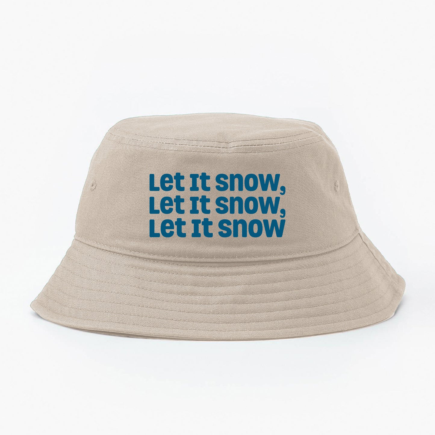 Let It Snow, Let It Snow, Let It Snow Dark Blue Bucket Hat