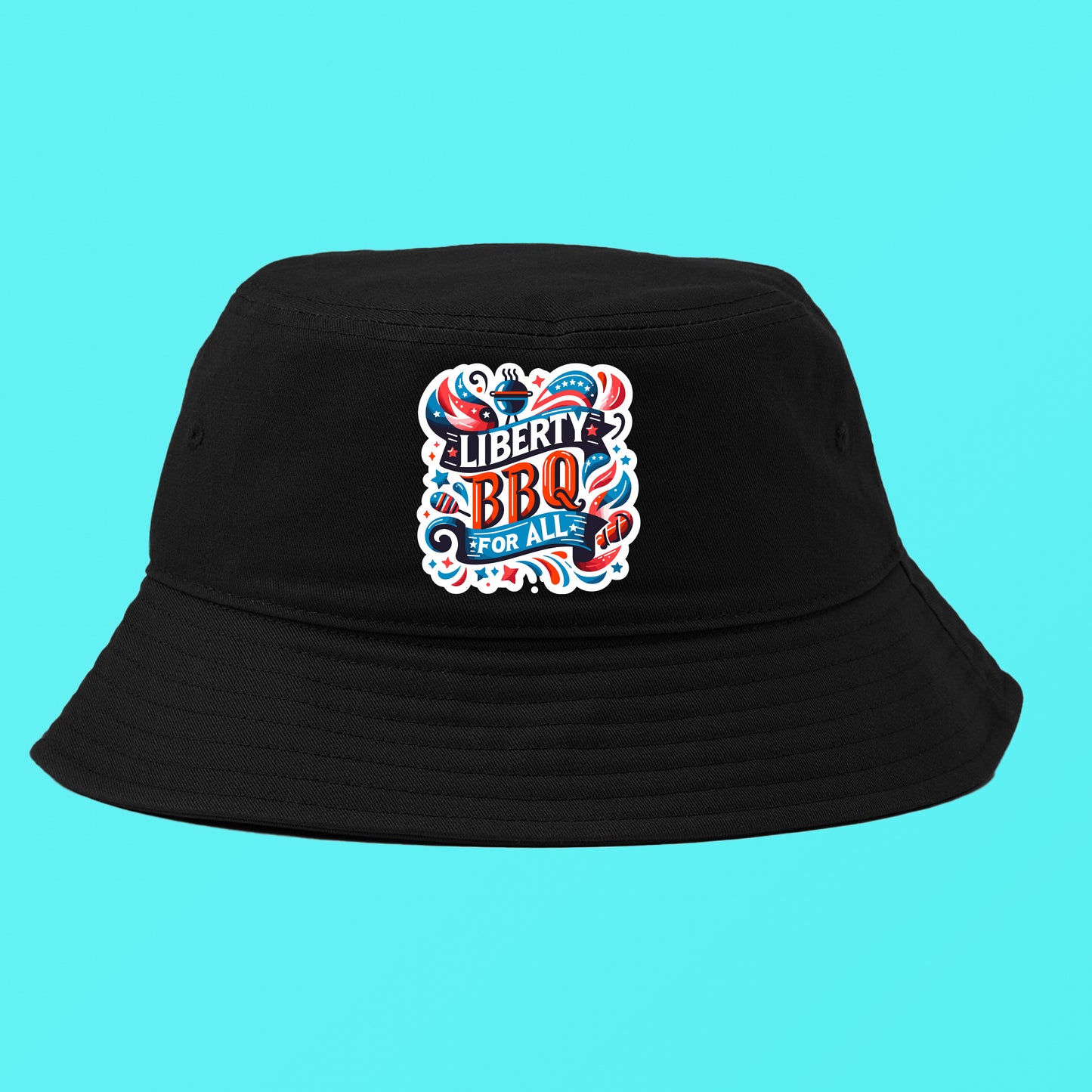 Liberty and BBQ for All Bucket Hat