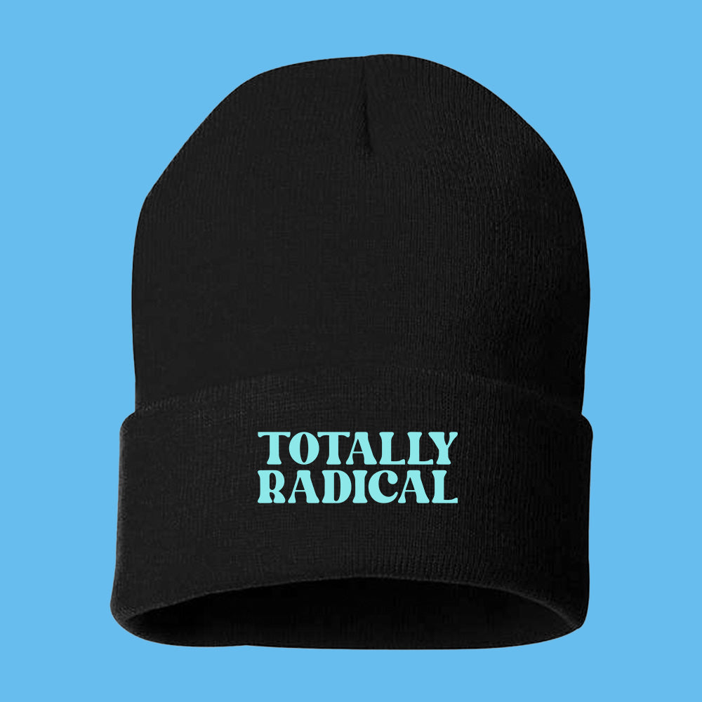 Totally Radical Sky Blue Beanie